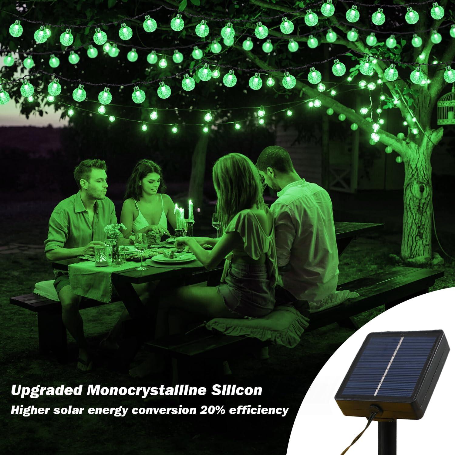 Luces Solares de Cadena USOKYO 120 LED 22m Verde Impermeables