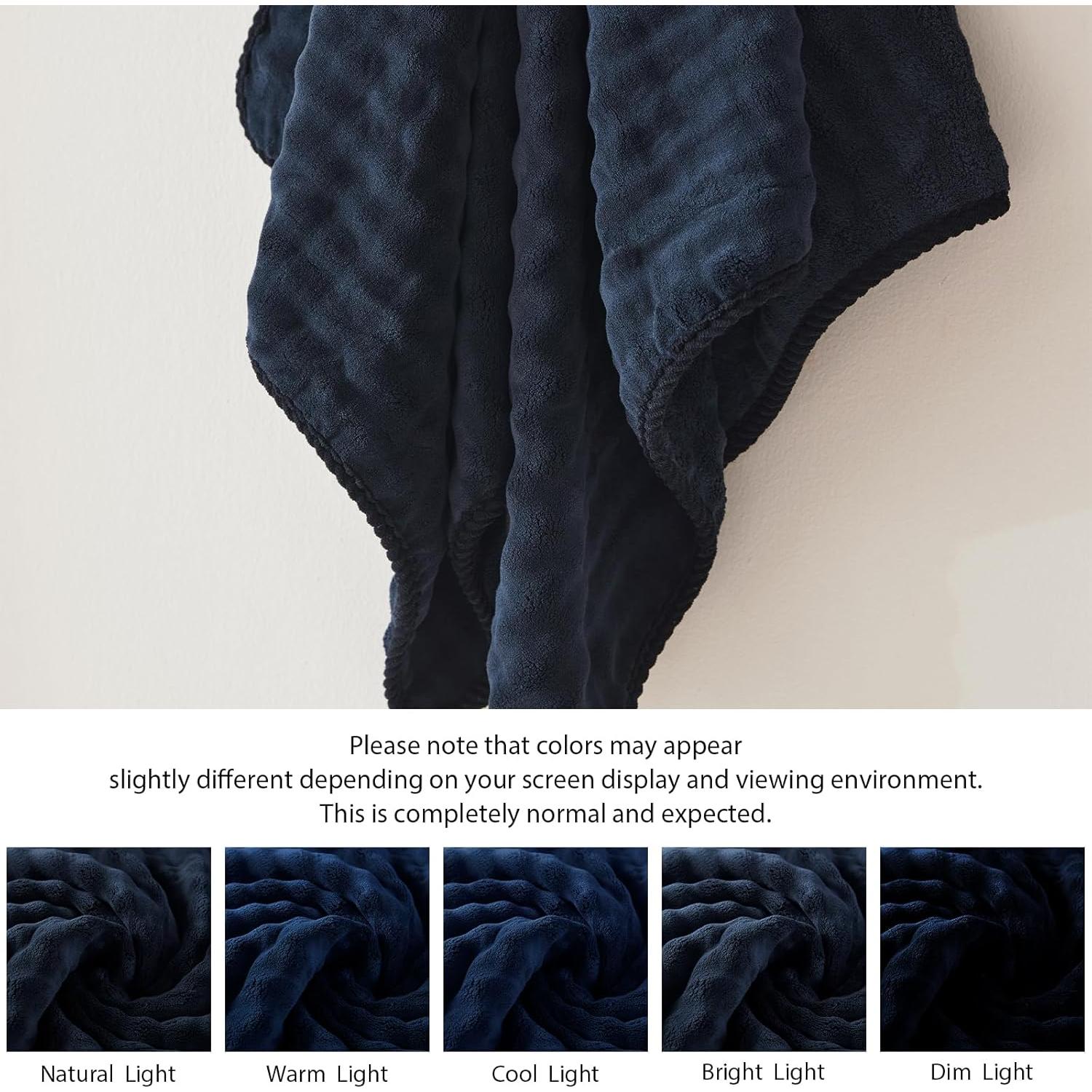 Juego de Toallas de Microfibra COZYART 8 Piezas Negro 500GSM