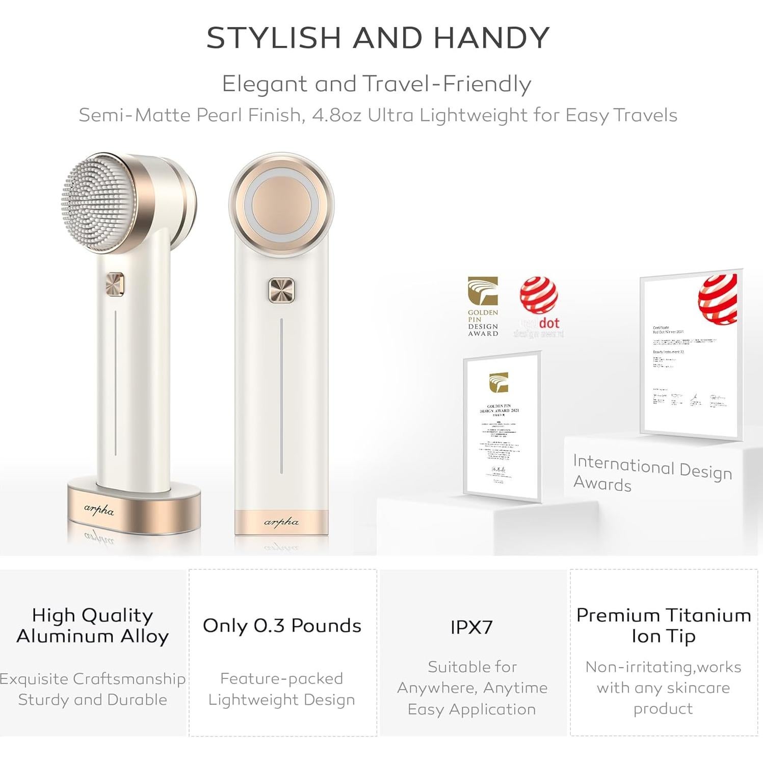 Exfoliador Facial Sónico ARPHA X1-plus Beige 135g IPX7