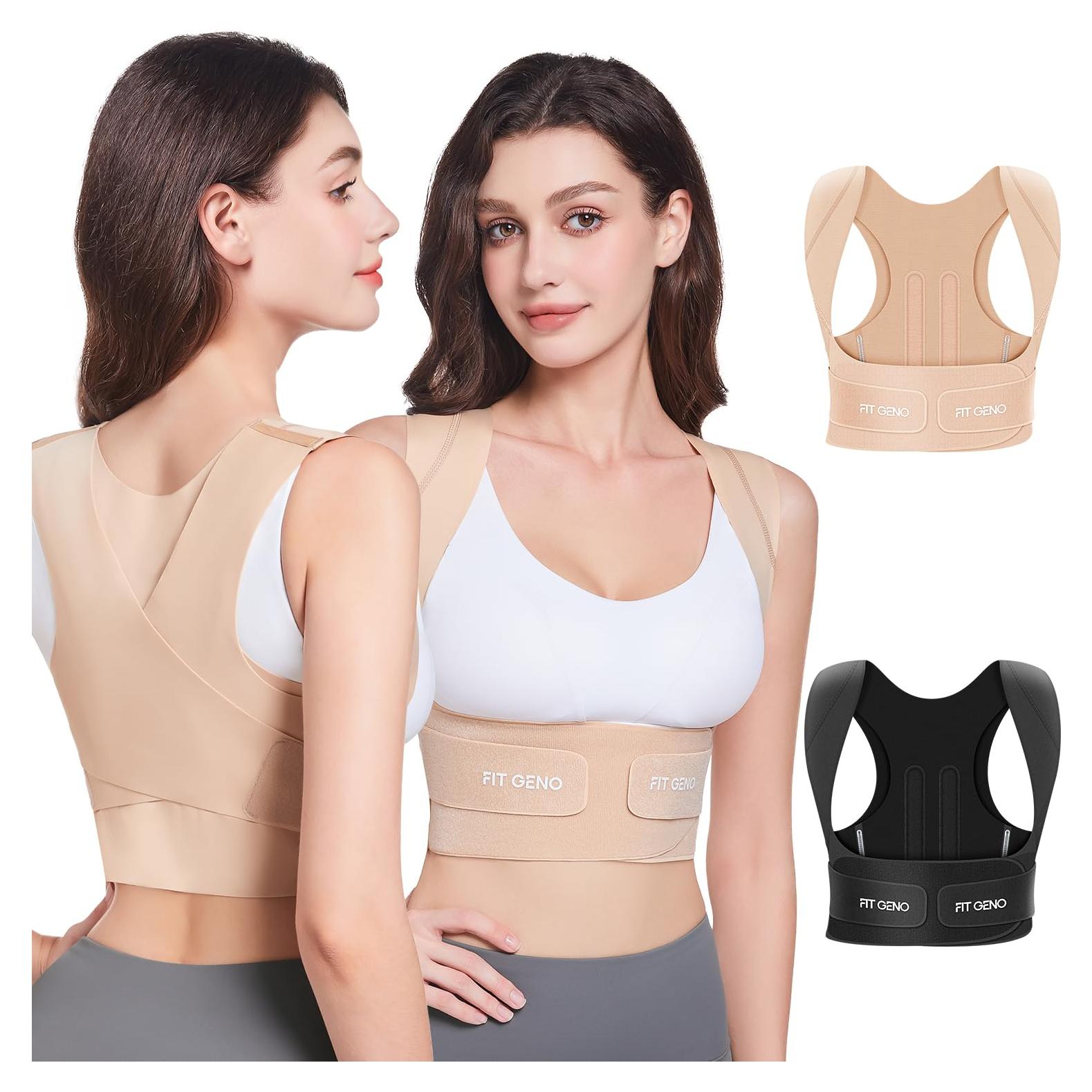 Corrector de Postura Fit Geno para Mujeres - Faja Invisible Beige