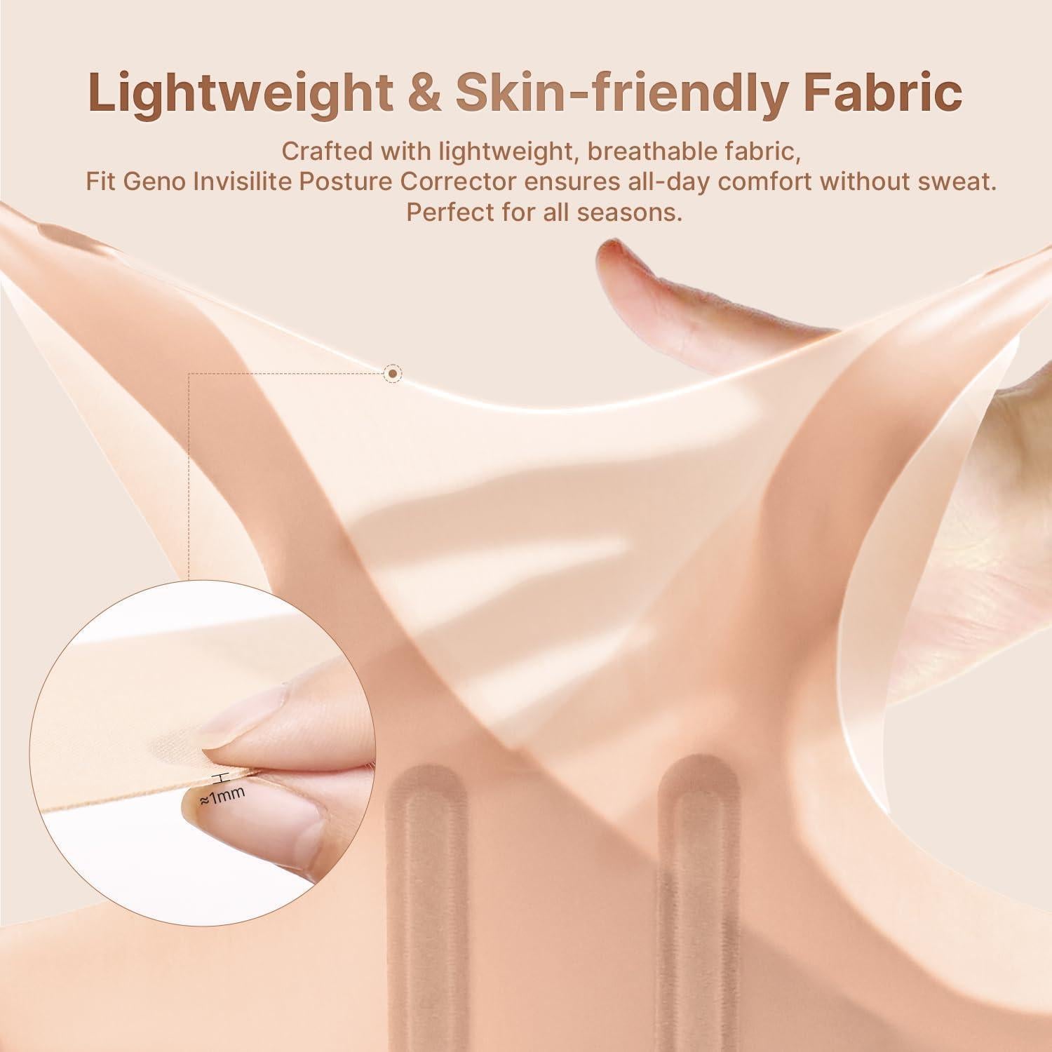 Corrector de Postura Fit Geno para Mujeres - Faja Invisible Beige