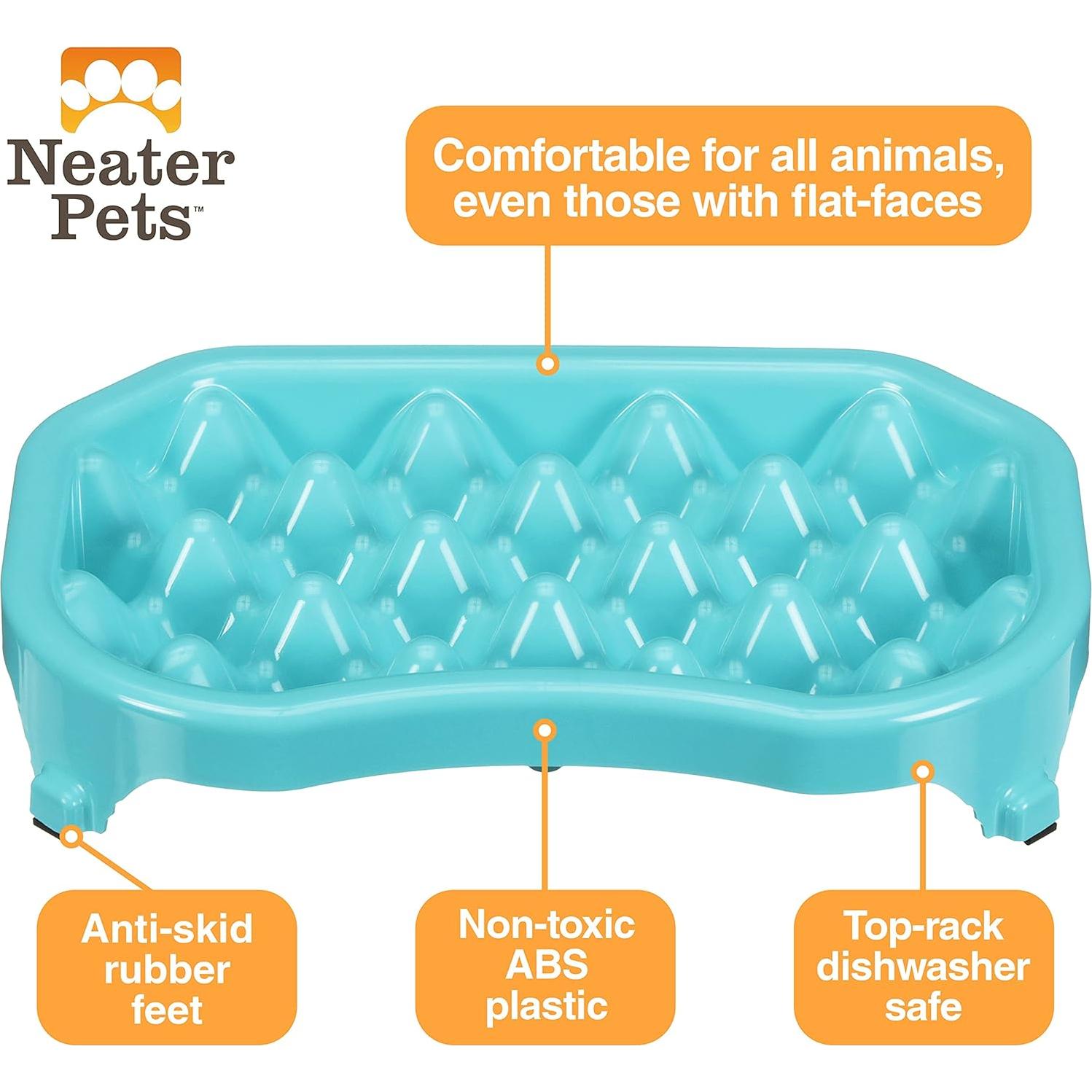 Cuenco Antideslizante Neater Slow Feeder 2.5 Tazas Aguamarina