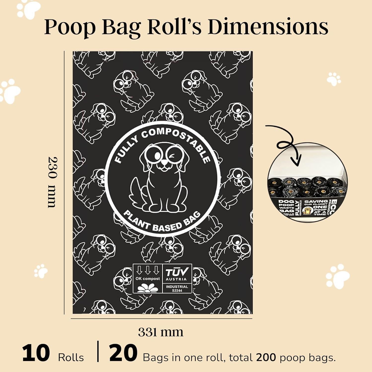 Bolsas biodegradables para excremento de perro THE NOPOO POUCH - 200 unidades