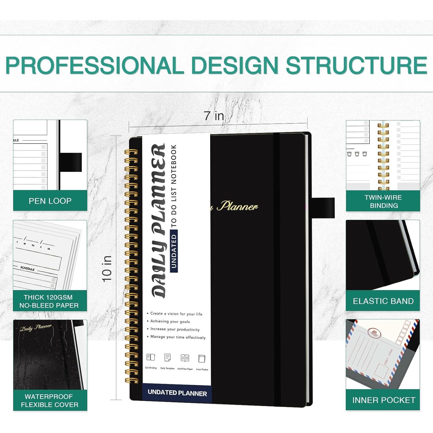 Planificador Diario Sin Fecha COLGRAM 160 Páginas 7x10"