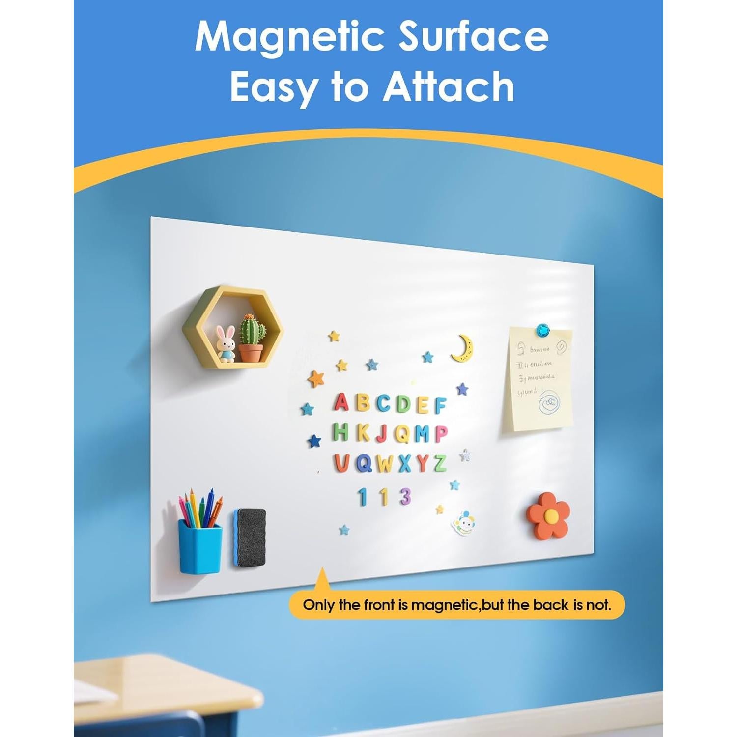 Pizarra Blanca Magnética MaxGear 61x40.6 cm con Accesorios