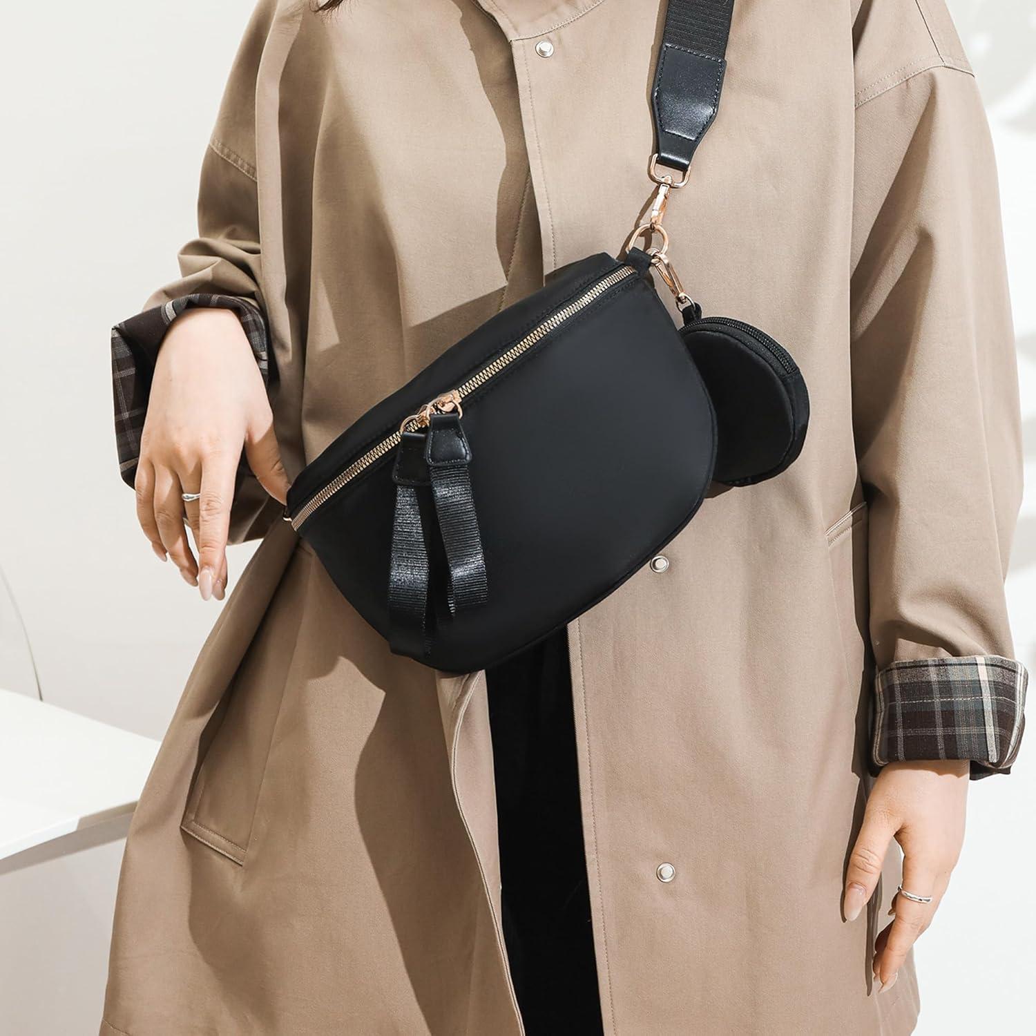 Bolso Cruzado Eslcorri para Mujeres - Cuero, 14x22x6 cm