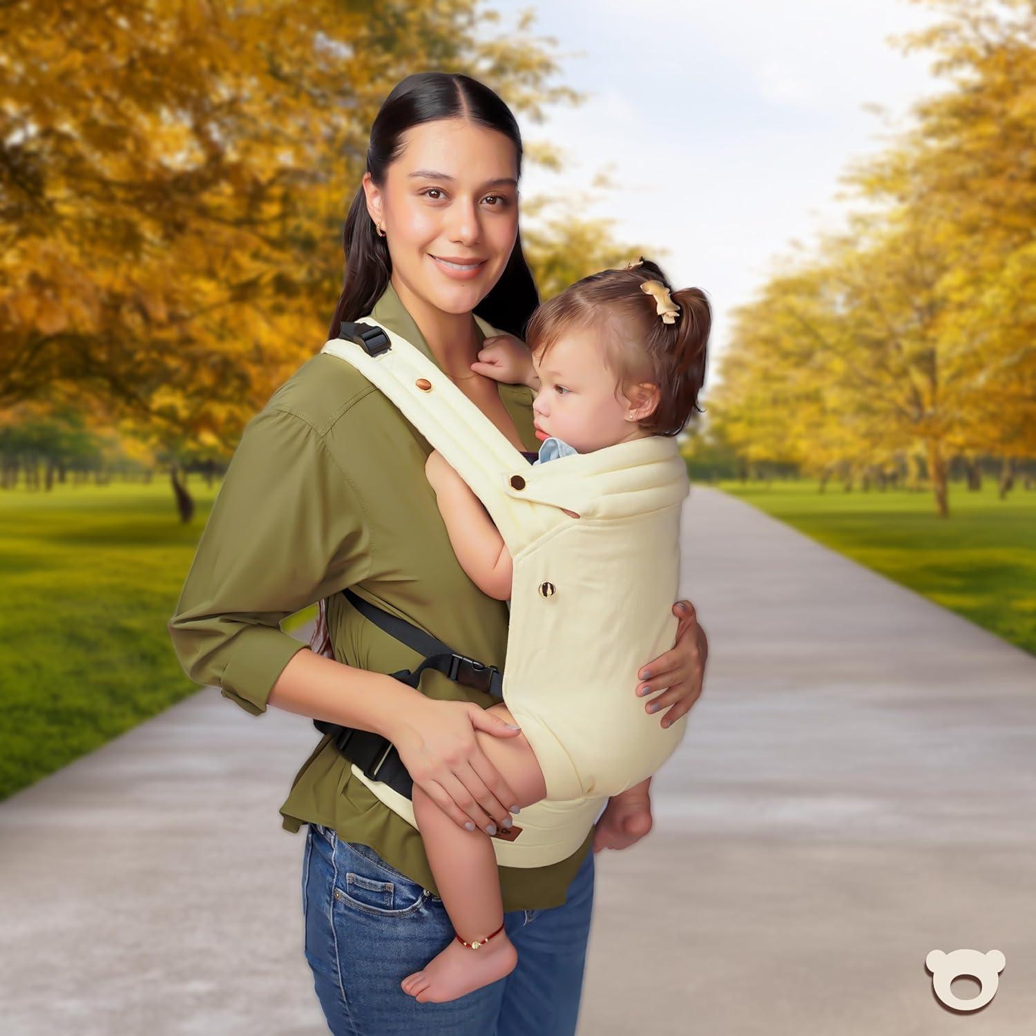 Portabebés Ergonómico Cub & Co 4-en-1 Ajustable Beige