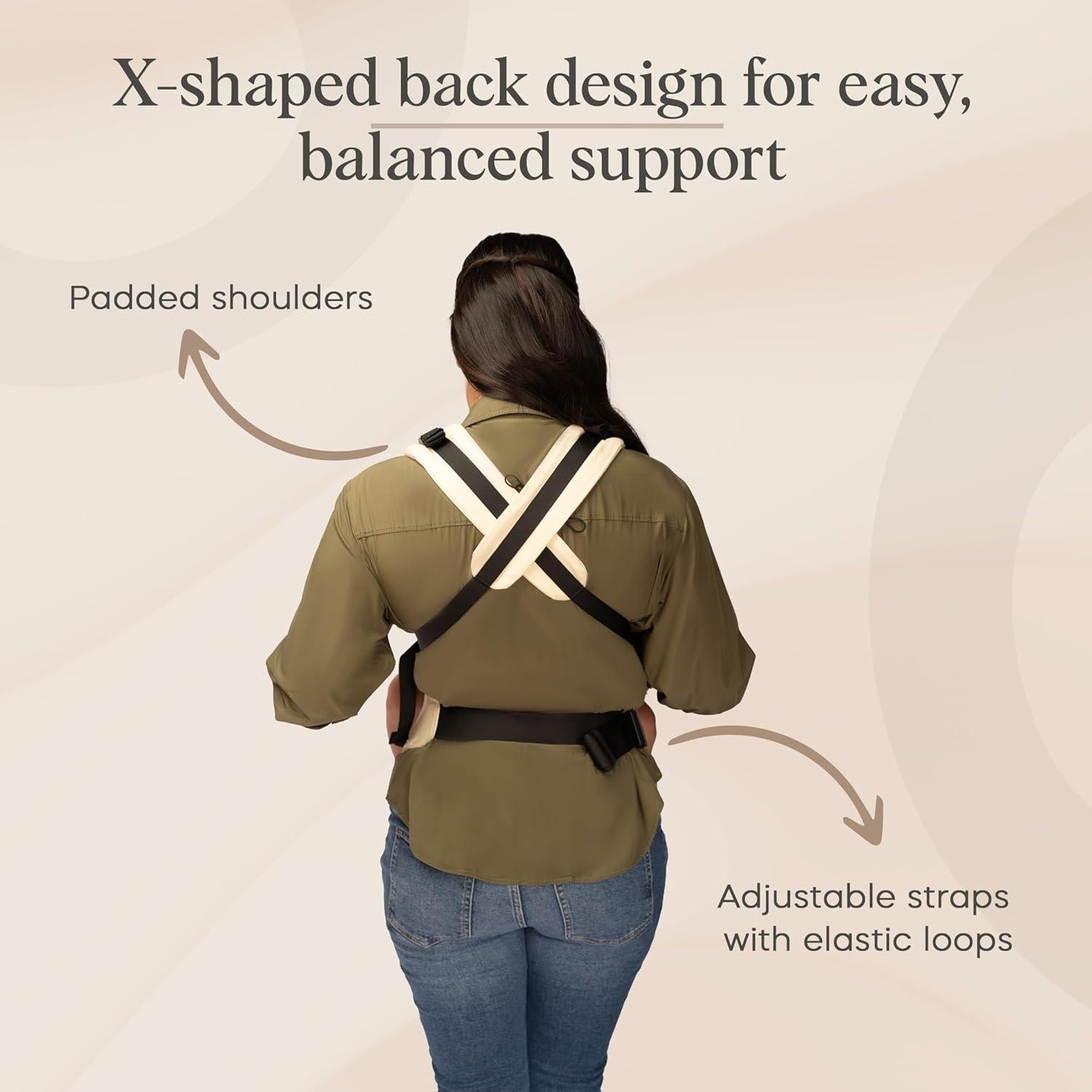 Portabebés Ergonómico Cub & Co 4-en-1 Ajustable Beige