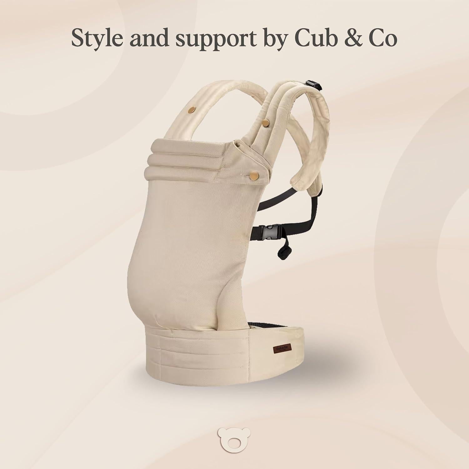Portabebés Ergonómico Cub & Co 4-en-1 Ajustable Beige
