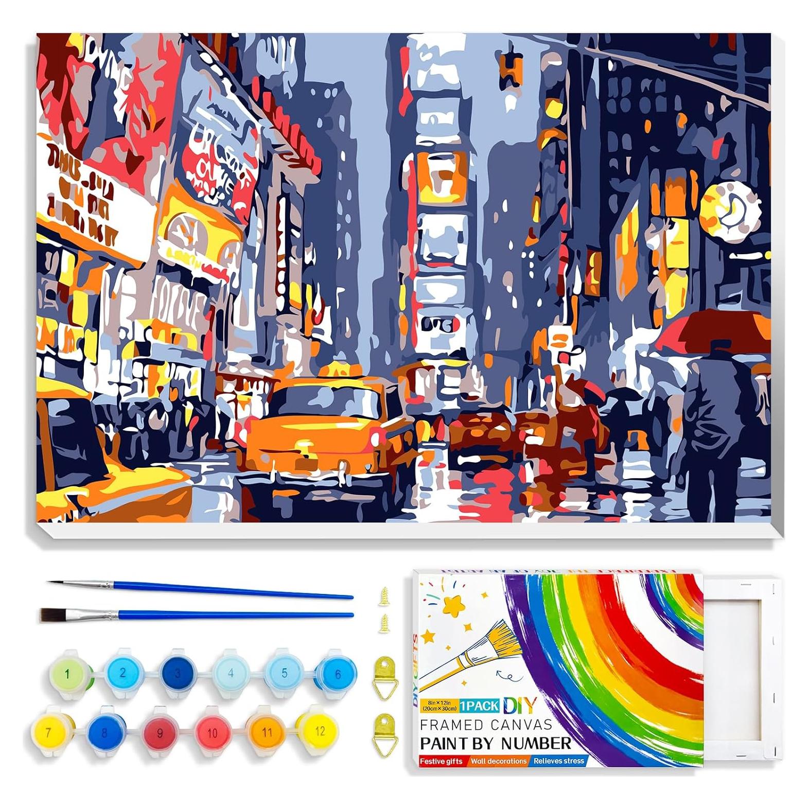 Kit Pintar por Números QUITEDEW 20x30 cm Escenario Callejero