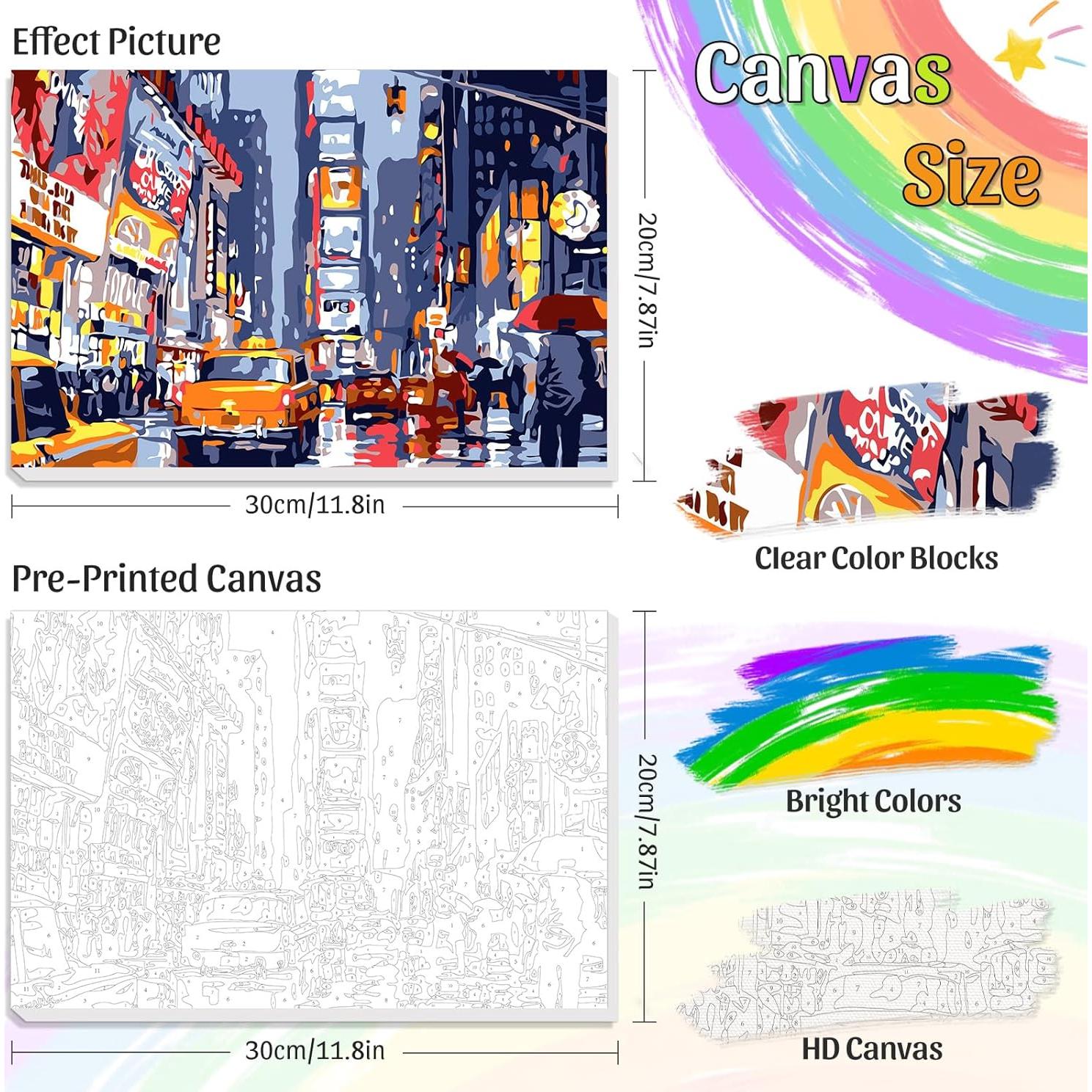 Kit Pintar por Números QUITEDEW 20x30 cm Escenario Callejero