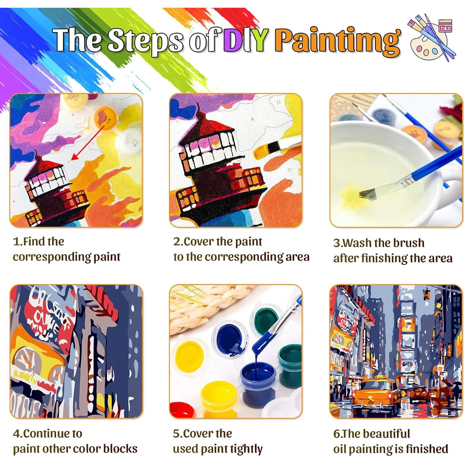 Kit Pintar por Números QUITEDEW 20x30 cm Escenario Callejero