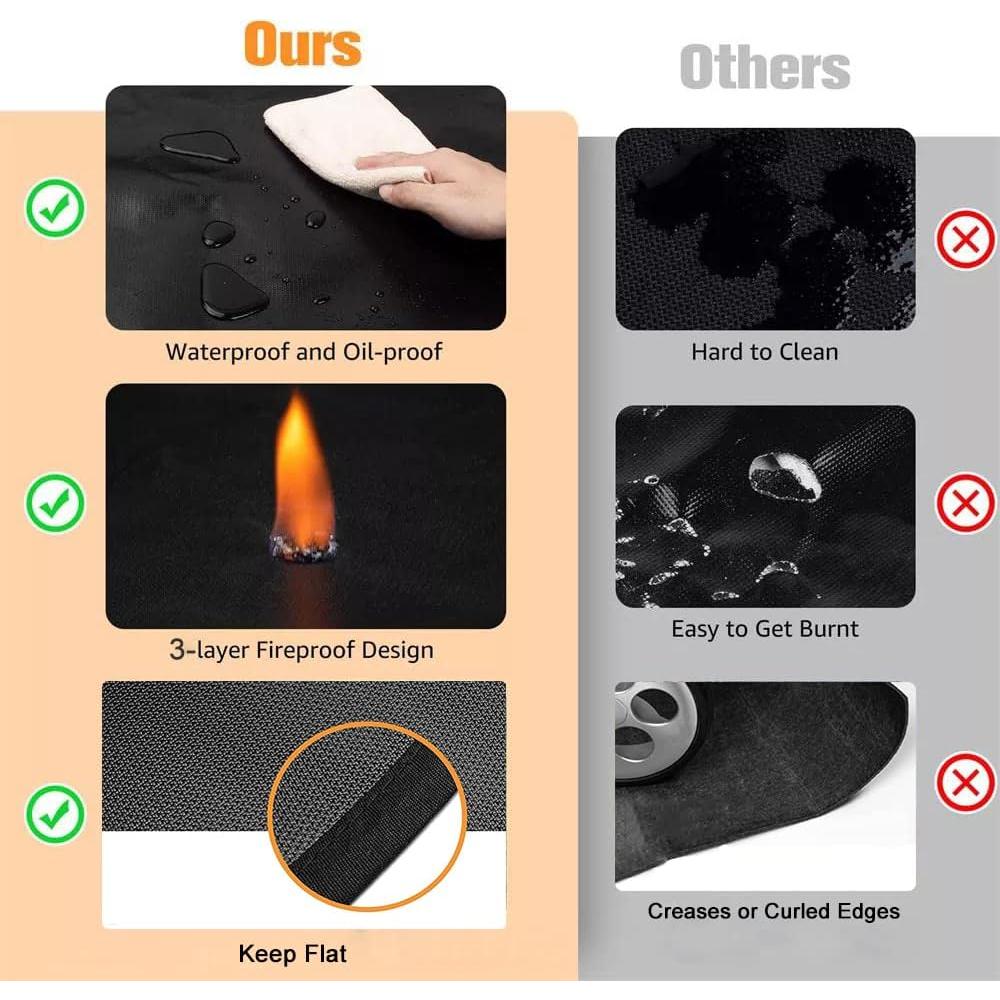 Alfombrilla para Parrilla UBeesize 65x48 cm Doble Cara Resistente