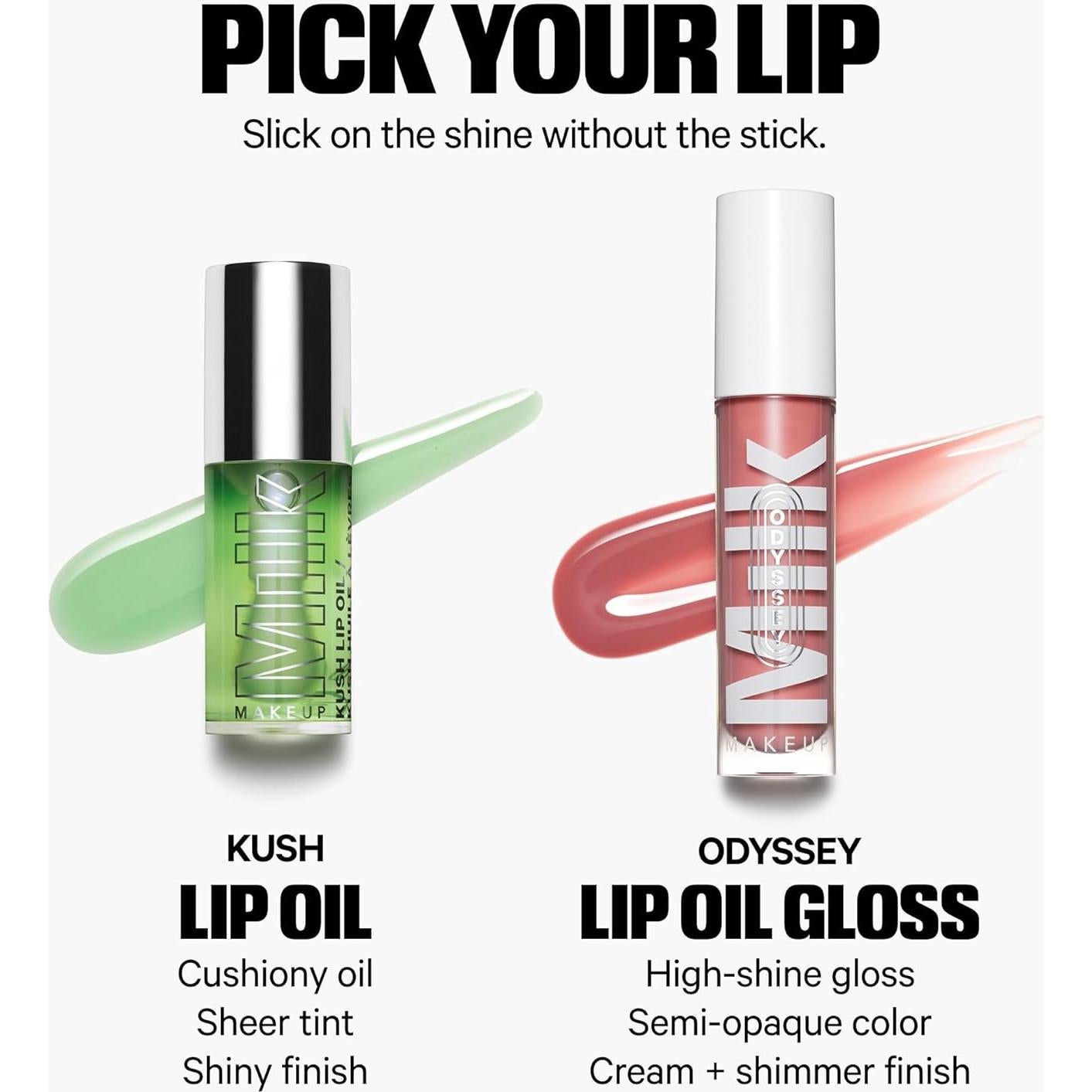 Aceite Labial KUSH Milk Makeup - Natural y Transparente - Vegano