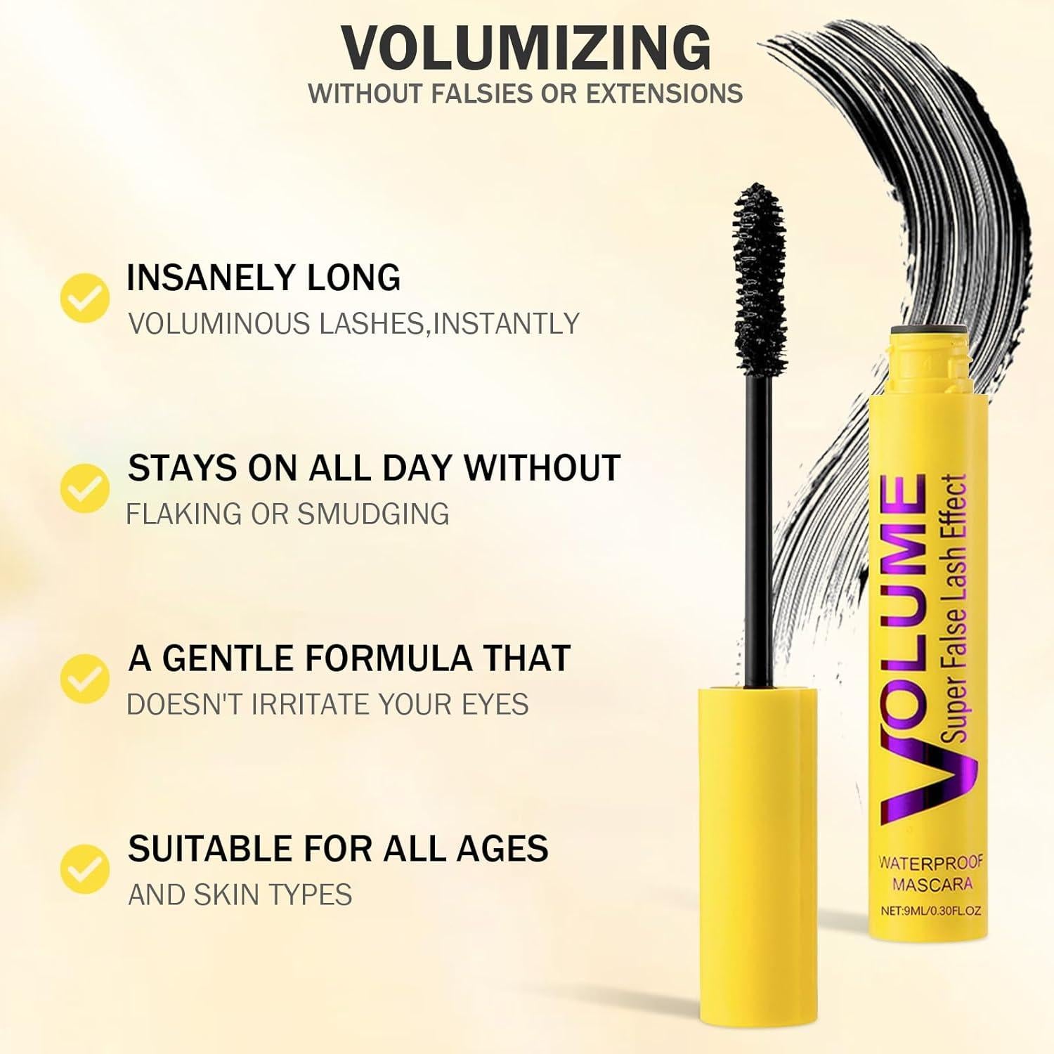 Máscara de Pestañas HENGRUNXIN Waterproof 2 Piezas 117g