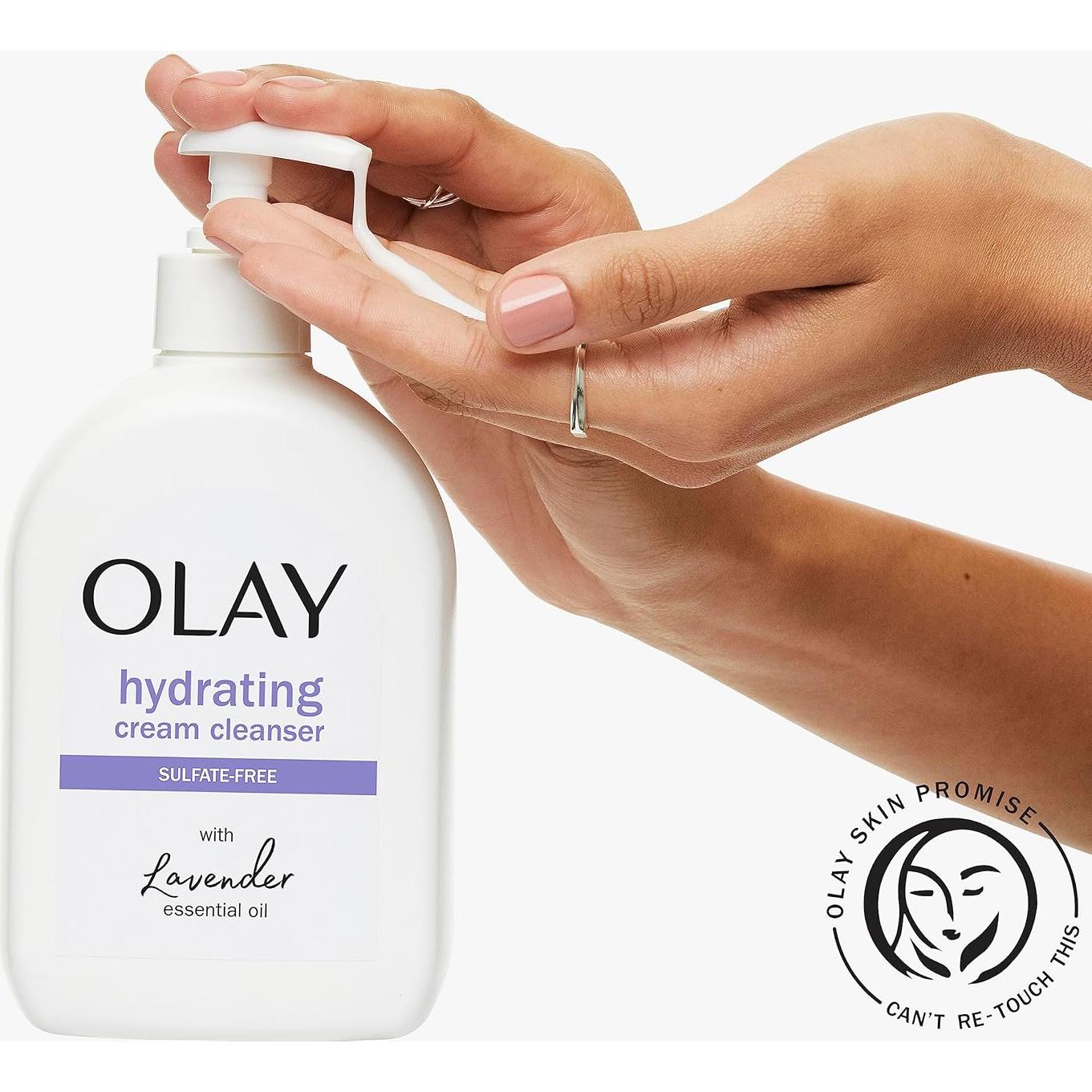 Olay Crema Limpiadora Hidratante Facial 453.6 g con Lavanda