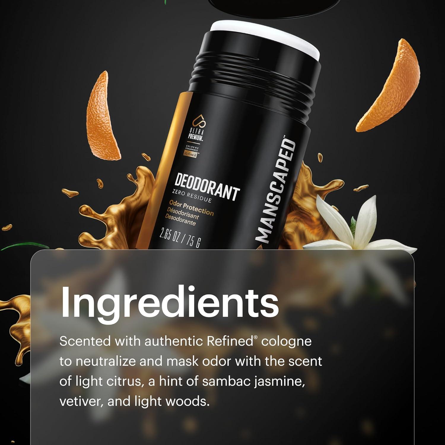 Desodorante MANSCAPED 75g Sin Aluminio y Fragancia Refined