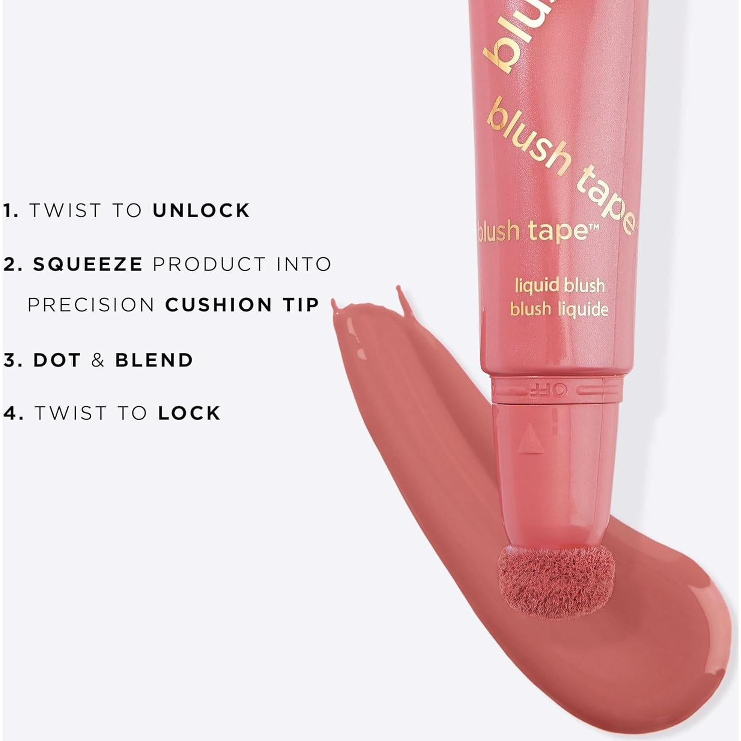 Rubor Líquido Satinado Tarte Blush Tape Rosa Brillante 30g