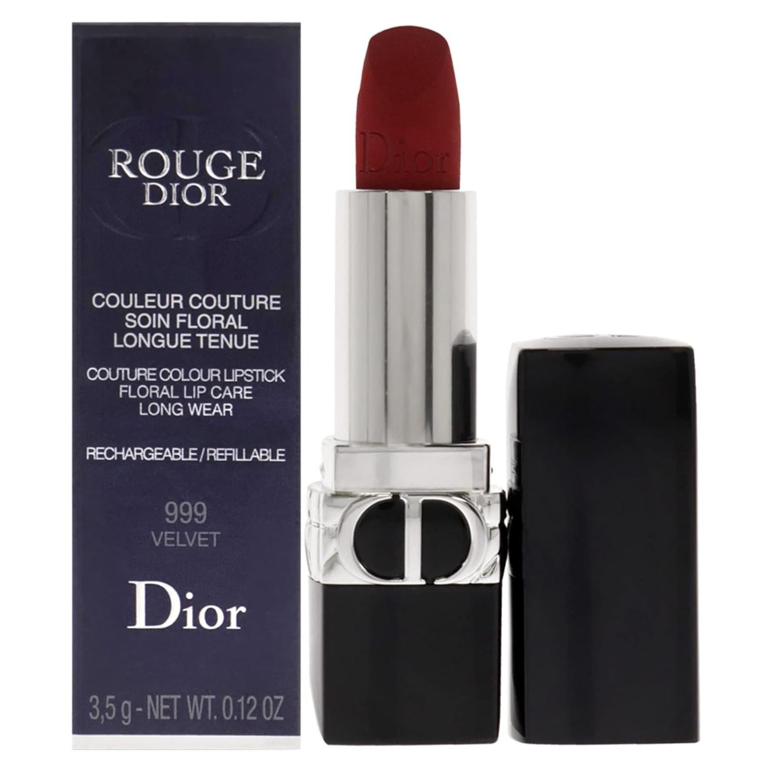 Labial Rouge Dior Christian 999 Terciopelo 3.4 g Mujeres