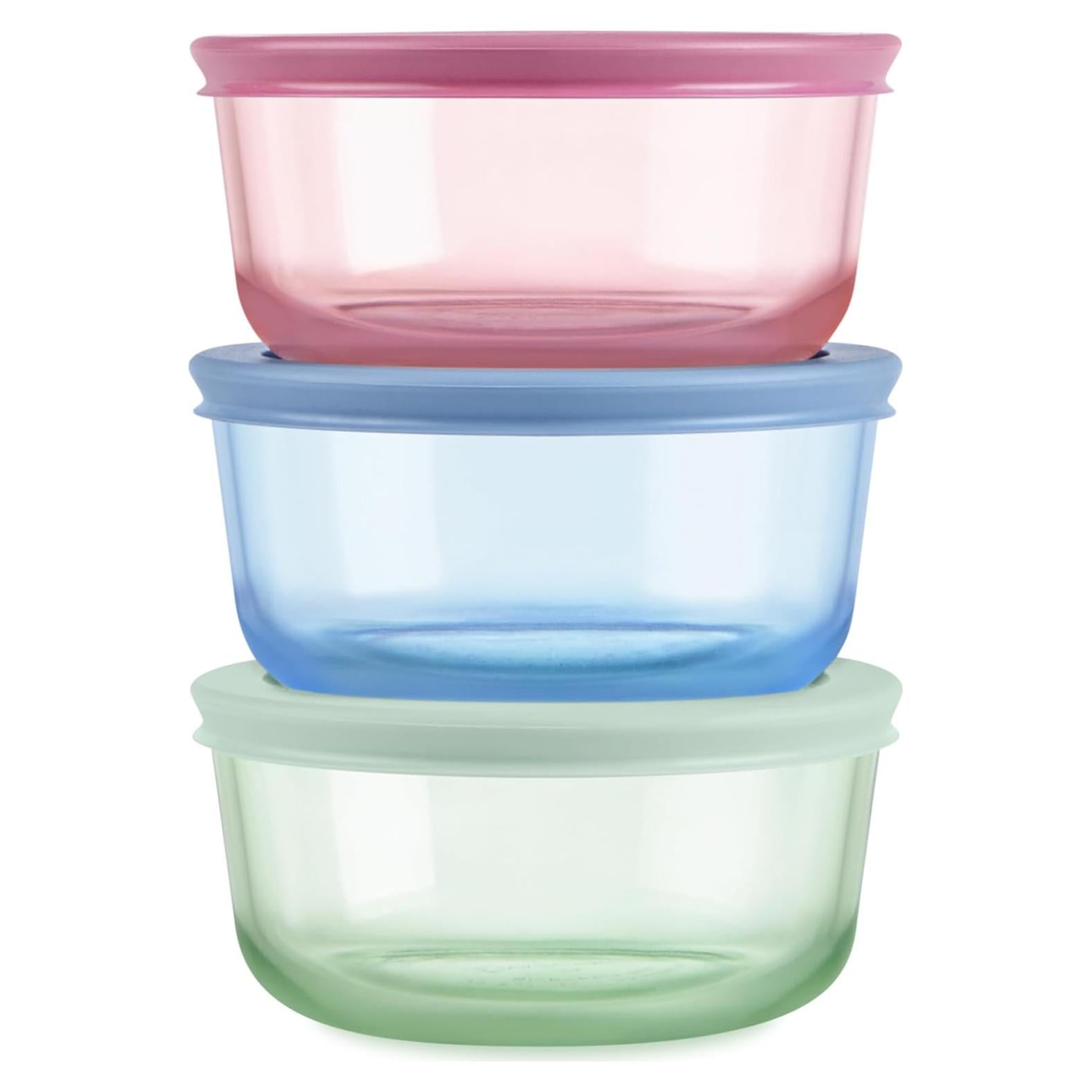 Contenedores de Almacenamiento de Vidrio Pyrex - Paquete de 3