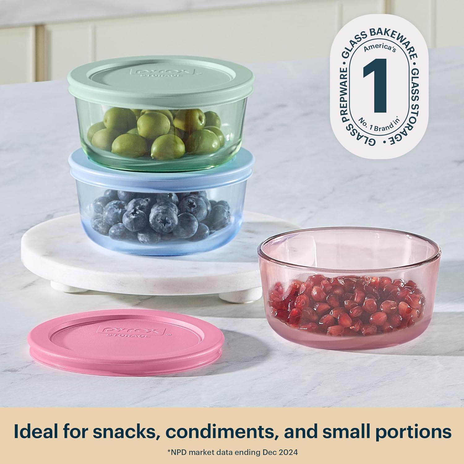 Contenedores de Almacenamiento de Vidrio Pyrex - Paquete de 3