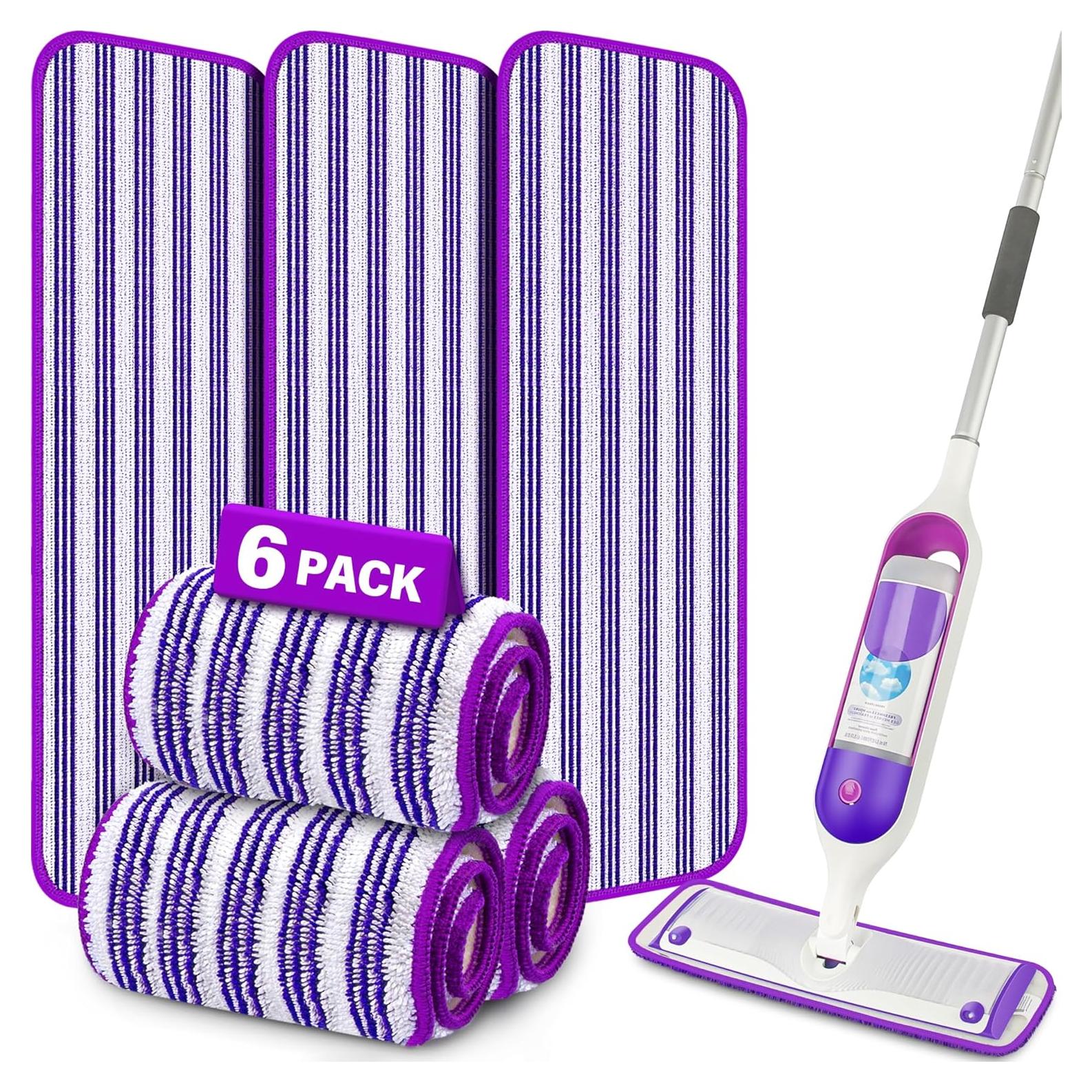 Paquete de 6 almohadillas de mopa reutilizables FORSPEEDER