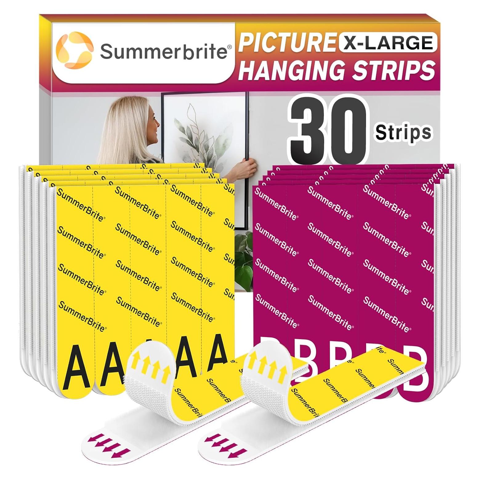 Tiras Adhesivas para Colgar Cuadros Summerbrite XL 30 Tiras