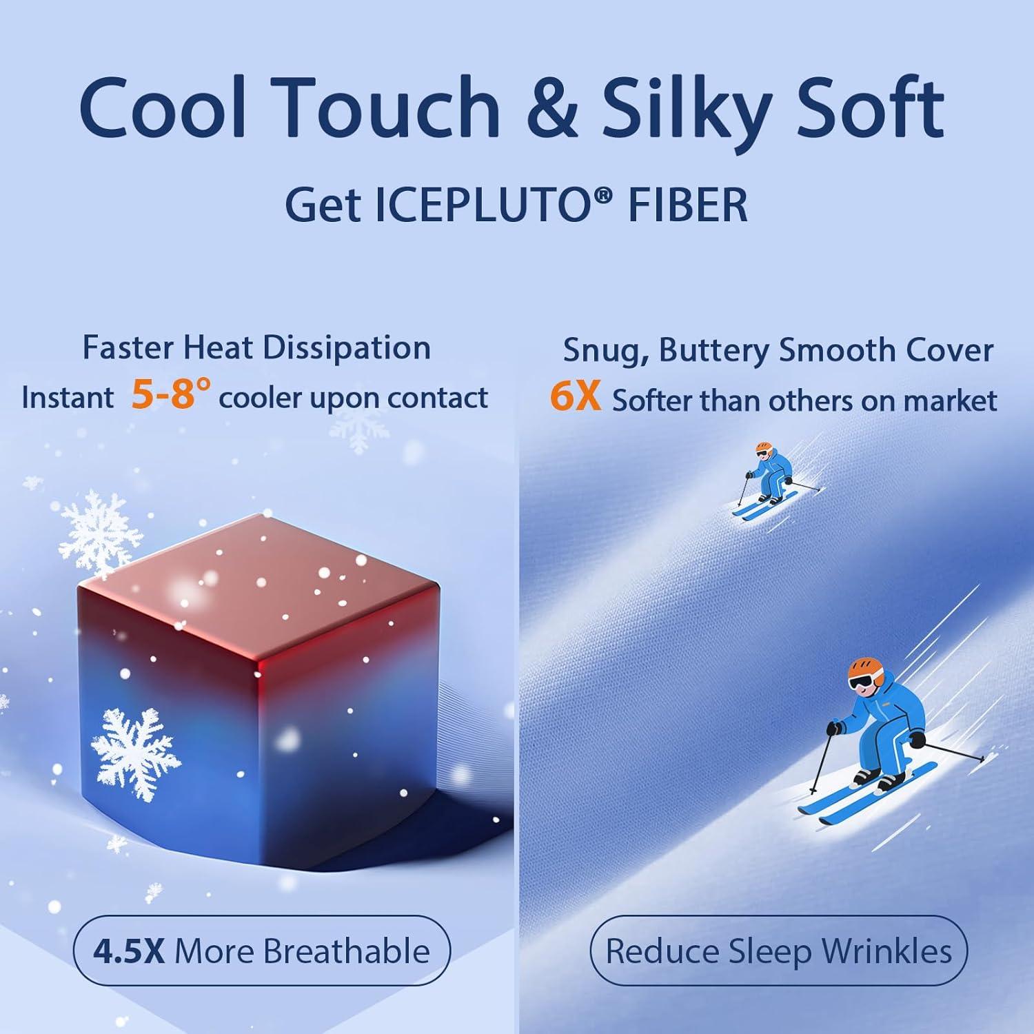 Juego de 4 almohadas MEELUS estándar azul helado 50.8x66 cm