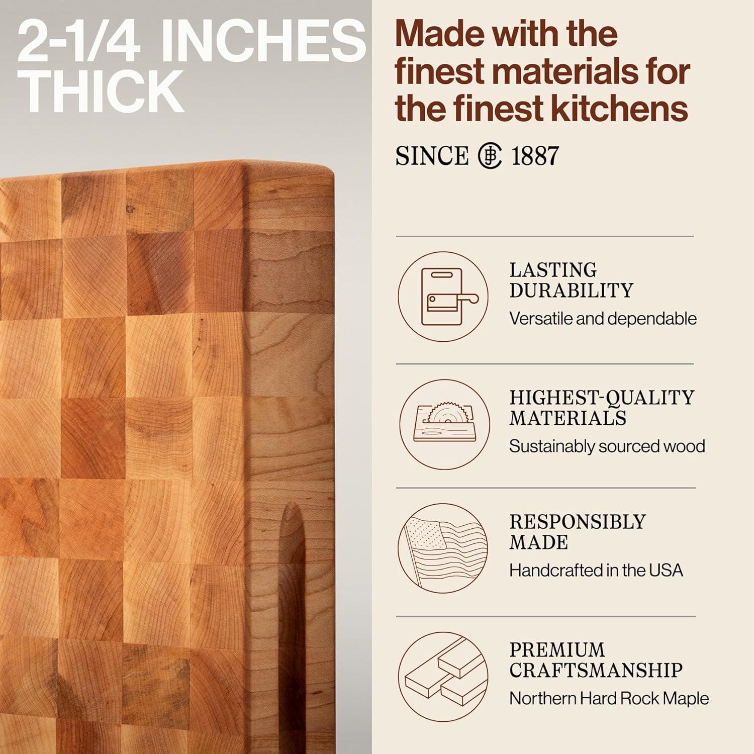 Tabla de Cortar Cuadrada John Boos CCB 18x18 Arce Reversible