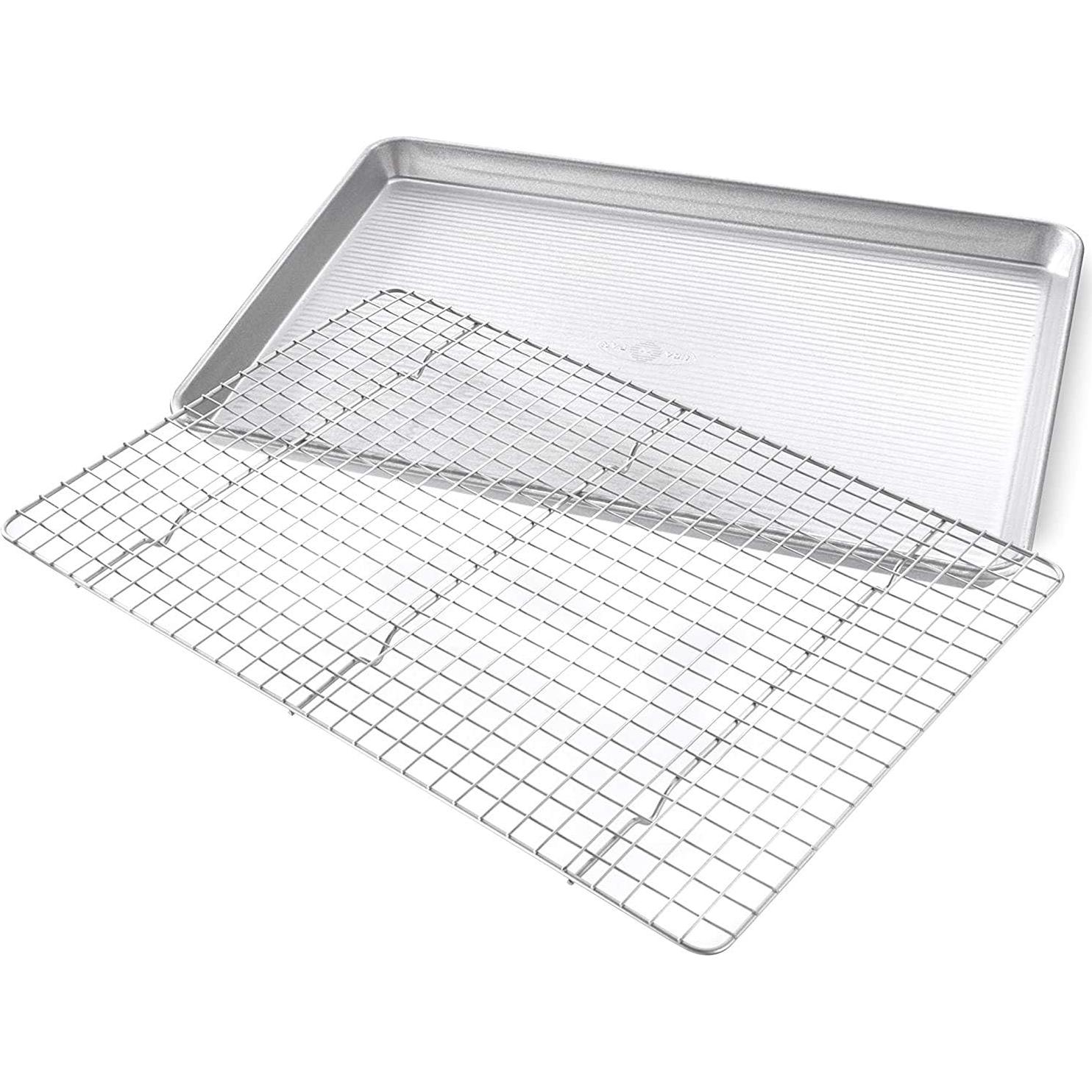 Bandeja para Hornear Extra Grande USA Pan 1607CR con Rejilla