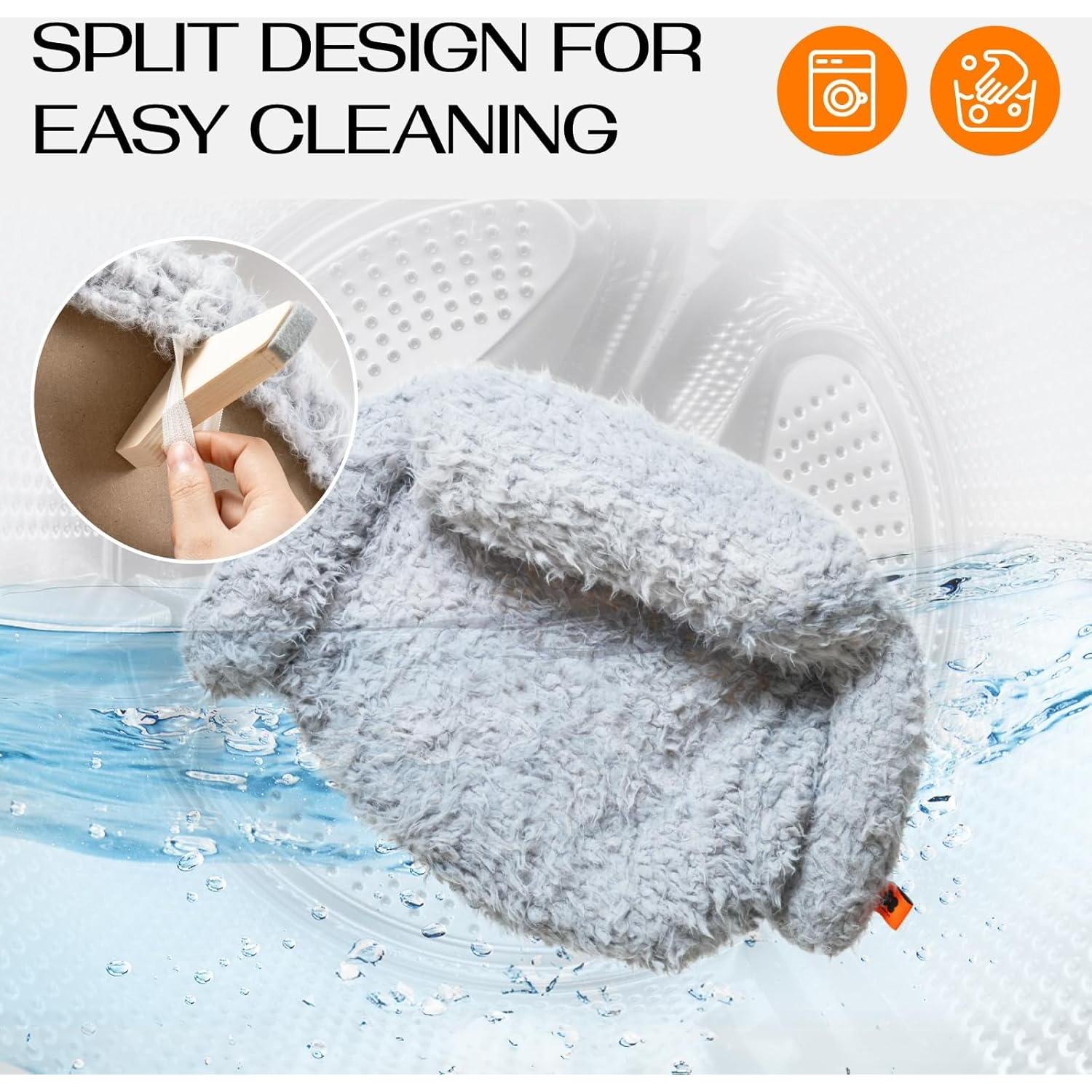 Cama para Gatos MEWOOFUN Elevada con Funda Lavable - Gris