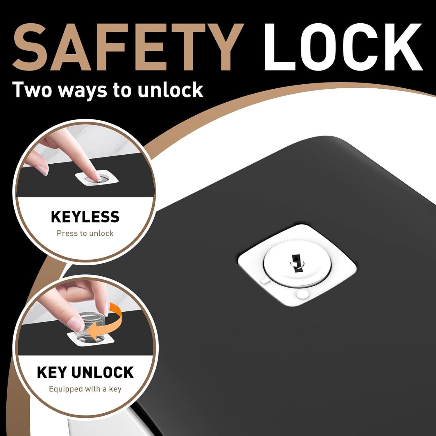 Dispensador de Jabón Manual Bertreno 800ml Montaje en Pared Negro