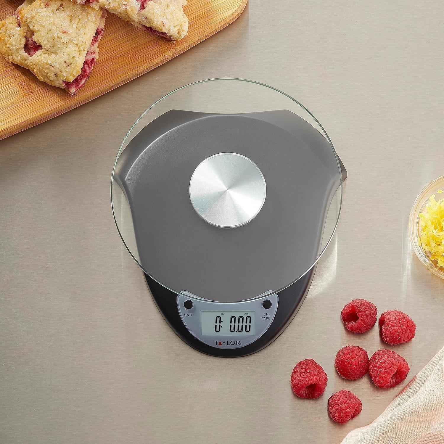 Báscula de Cocina Digital Taylor 3 kg con Plataforma de Vidrio
