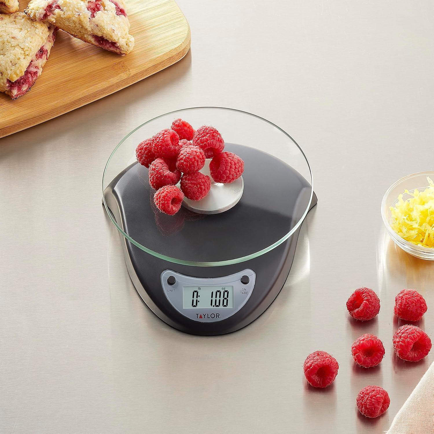Báscula de Cocina Digital Taylor 3 kg con Plataforma de Vidrio