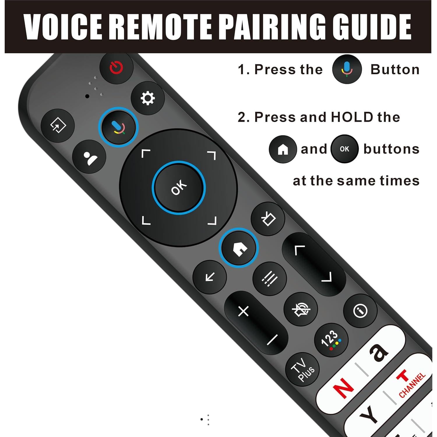 Control Remoto de Voz TCL RC813 para Google TV 4K UHD