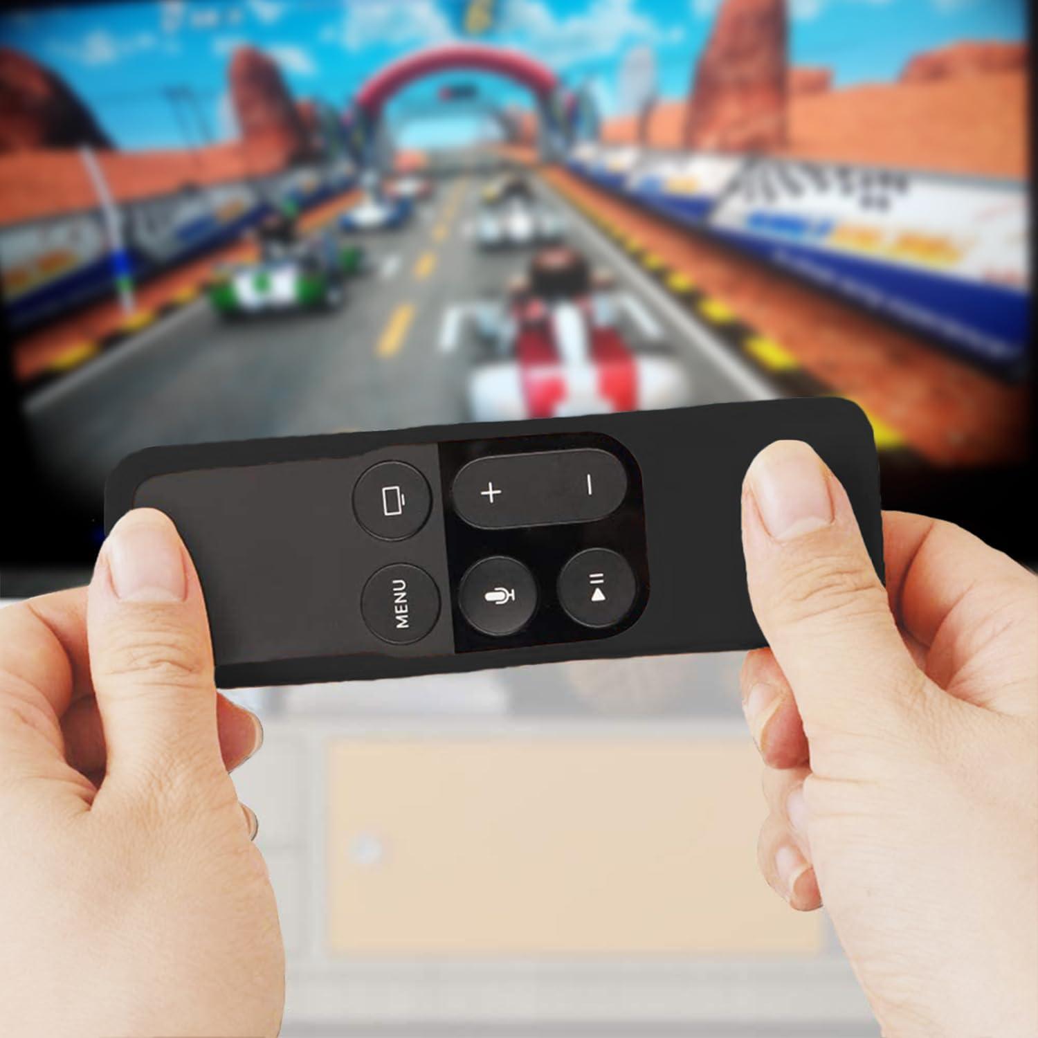 Funda de silicona TOKERSE para Siri Remote Apple TV 4K/HD - Negro