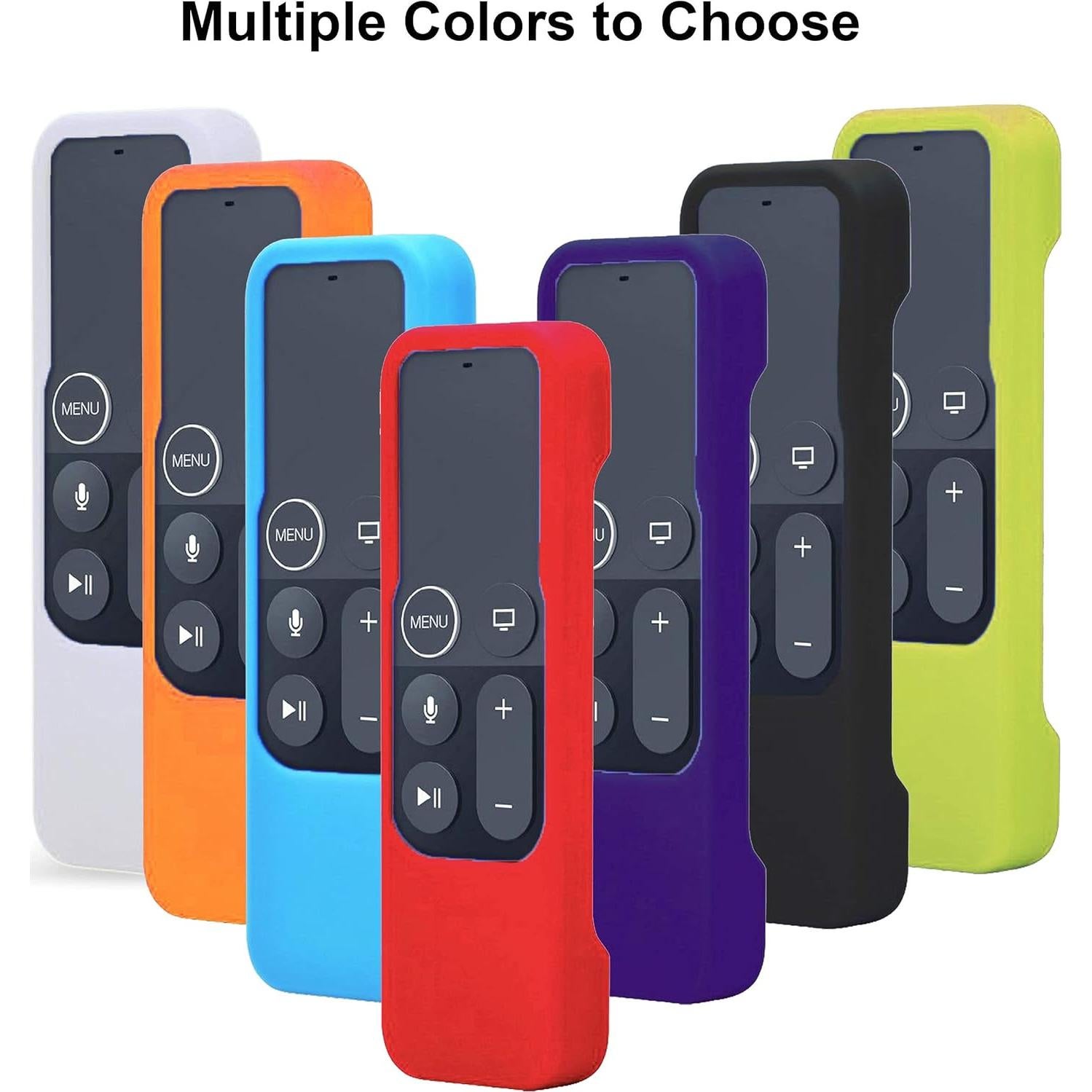 Funda de silicona TOKERSE para Siri Remote Apple TV 4K/HD - Negro