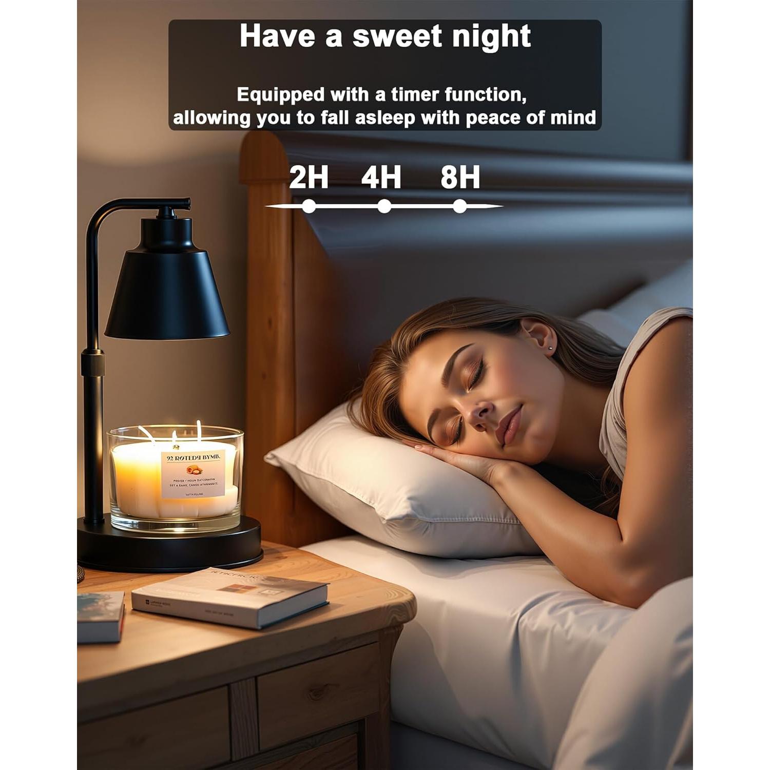 Lámpara Calentadora de Velas HONGZZI Ajustable 50W Negro