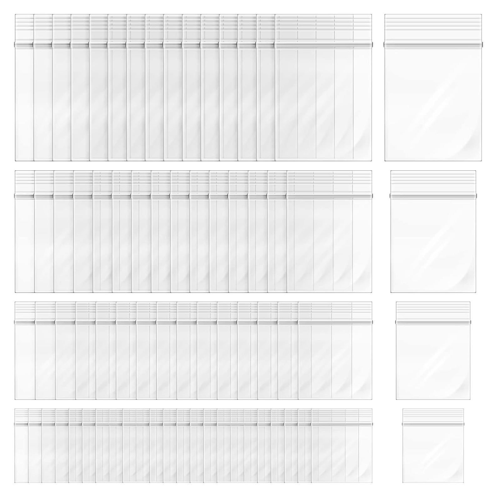 400 Bolsas de Plástico PET 7 MIL para Joyería y Almacenamiento