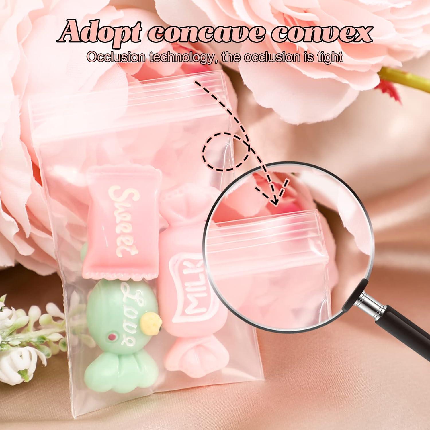 400 Bolsas de Plástico PET 7 MIL para Joyería y Almacenamiento