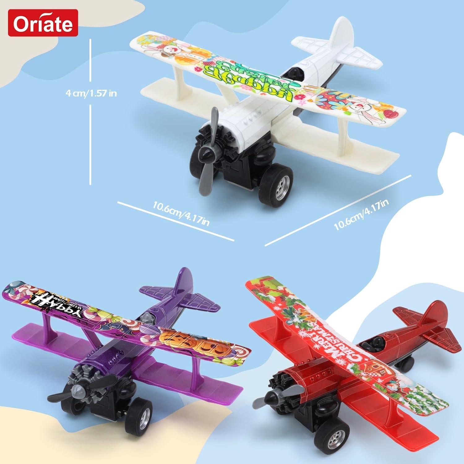 Conjunto de 3 Aviones de Juguete Oriate para Niños 3+