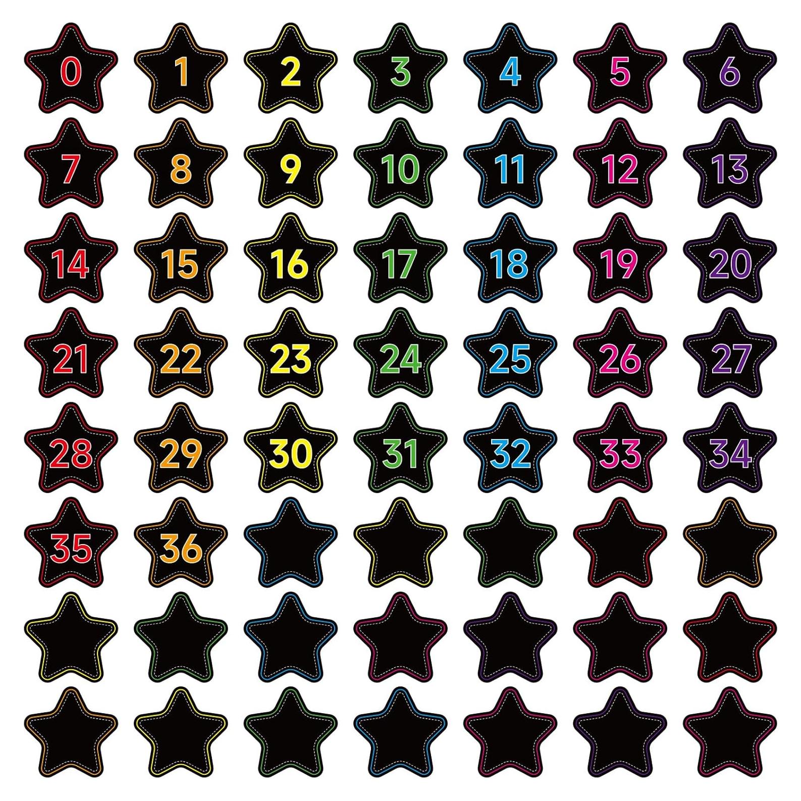 56 Acentos Magnéticos de Números Estrella Chiazllta 0-36