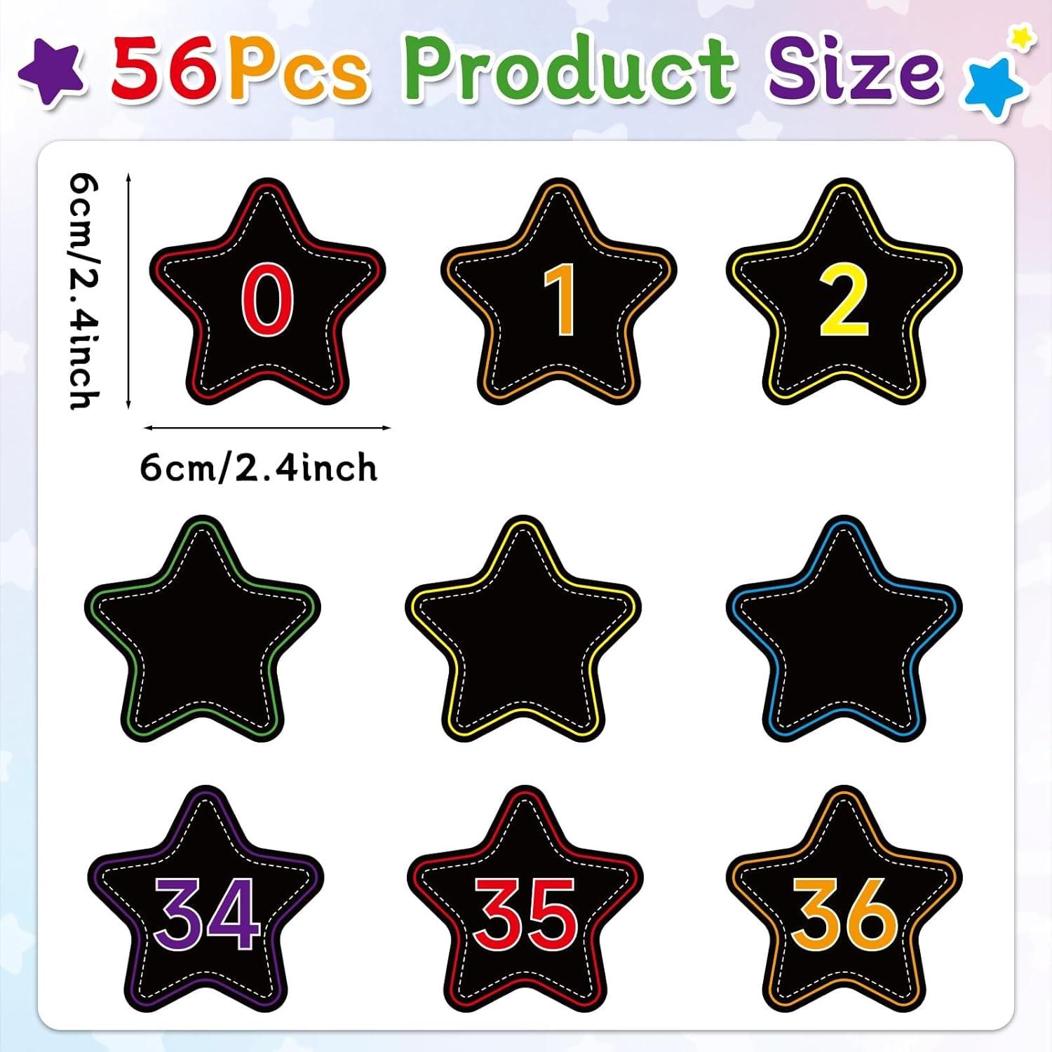 56 Acentos Magnéticos de Números Estrella Chiazllta 0-36