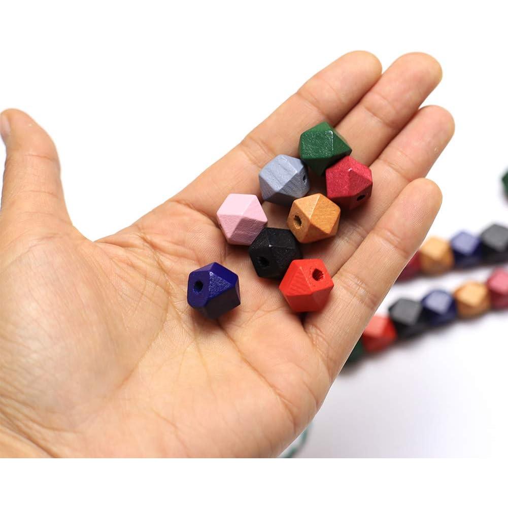 Bolas de Madera Geométricas Facetadas DAHI 12mm 120pcs