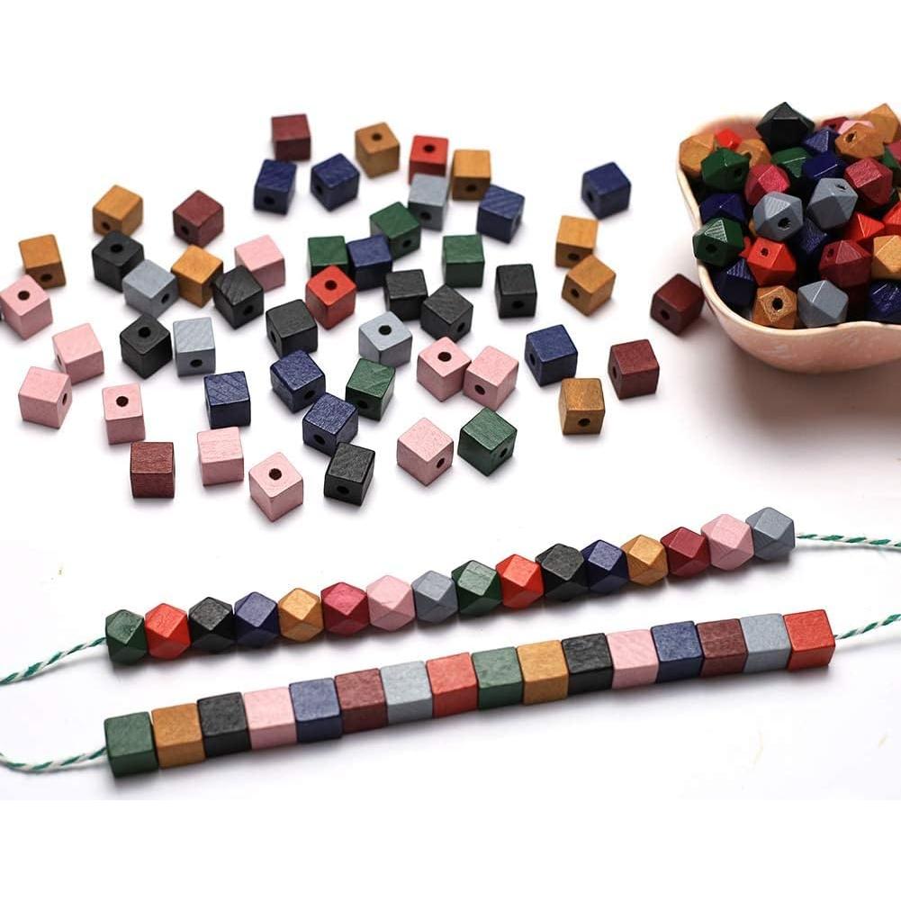 Bolas de Madera Geométricas Facetadas DAHI 12mm 120pcs