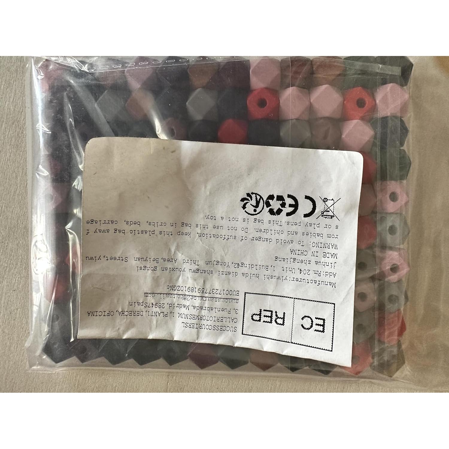 Bolas de Madera Geométricas Facetadas DAHI 12mm 120pcs