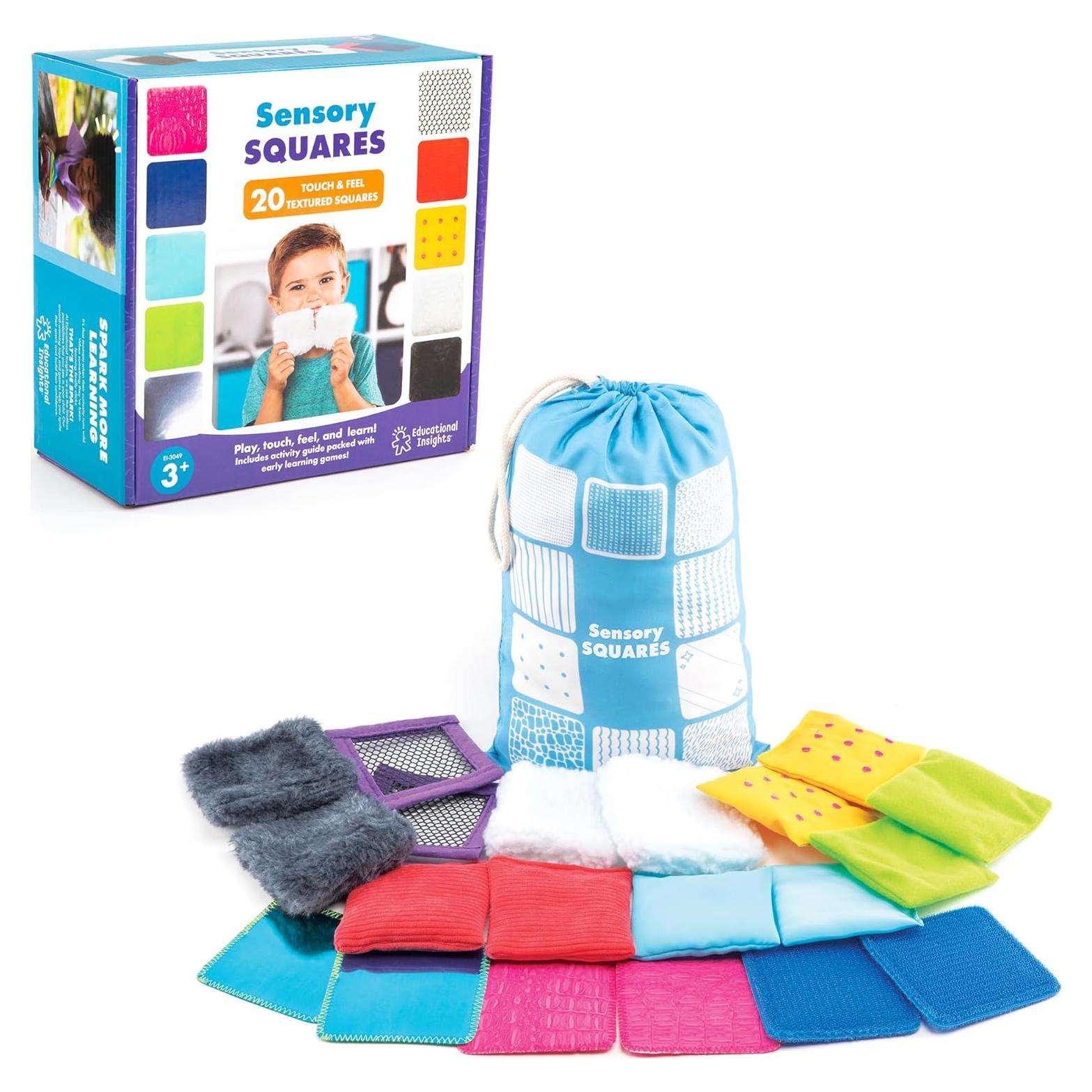Juguetes Sensoriales Educational Insights - 20 Cuadrados Texturizados