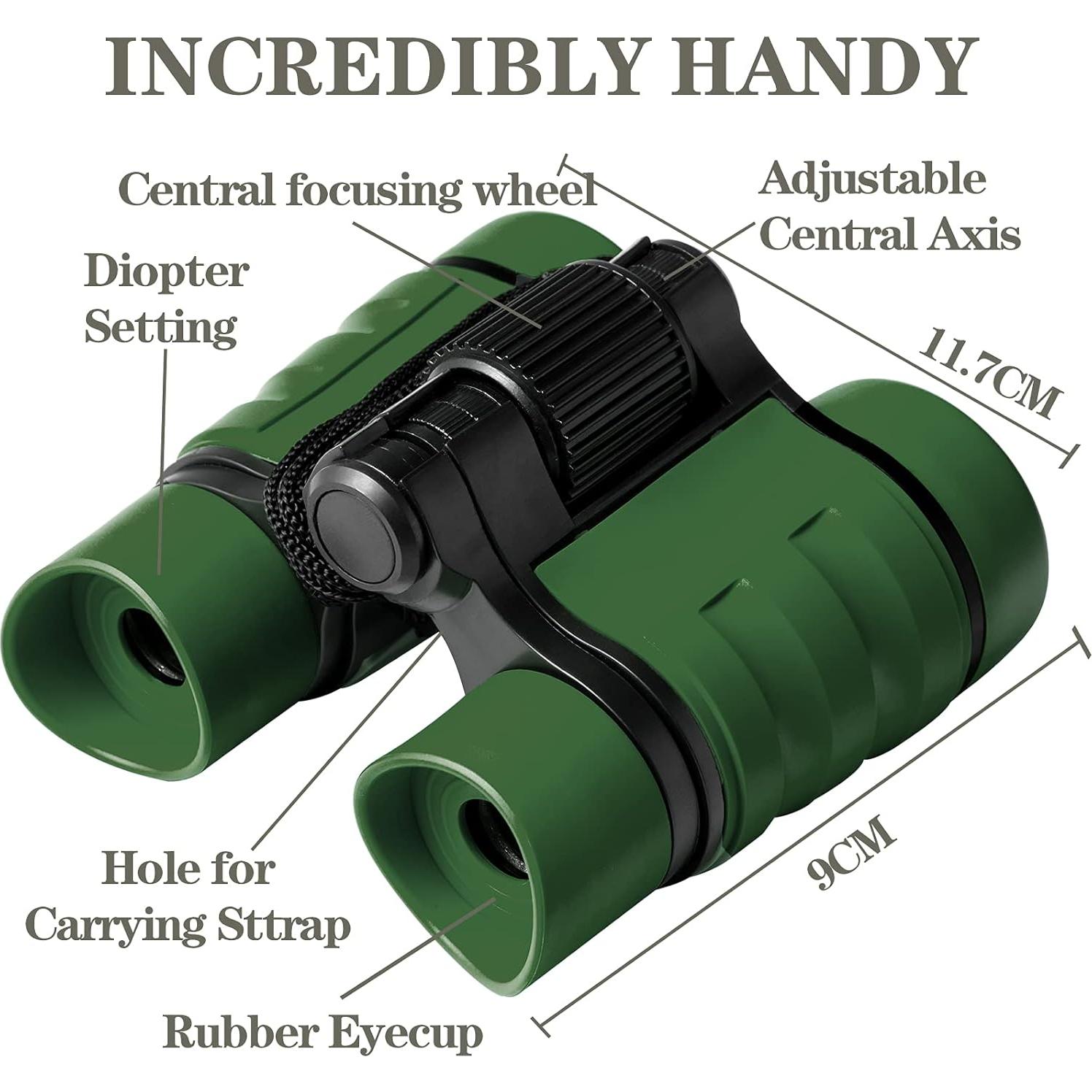 Binoculares Compactos para Niños Extrapins Verde 150g