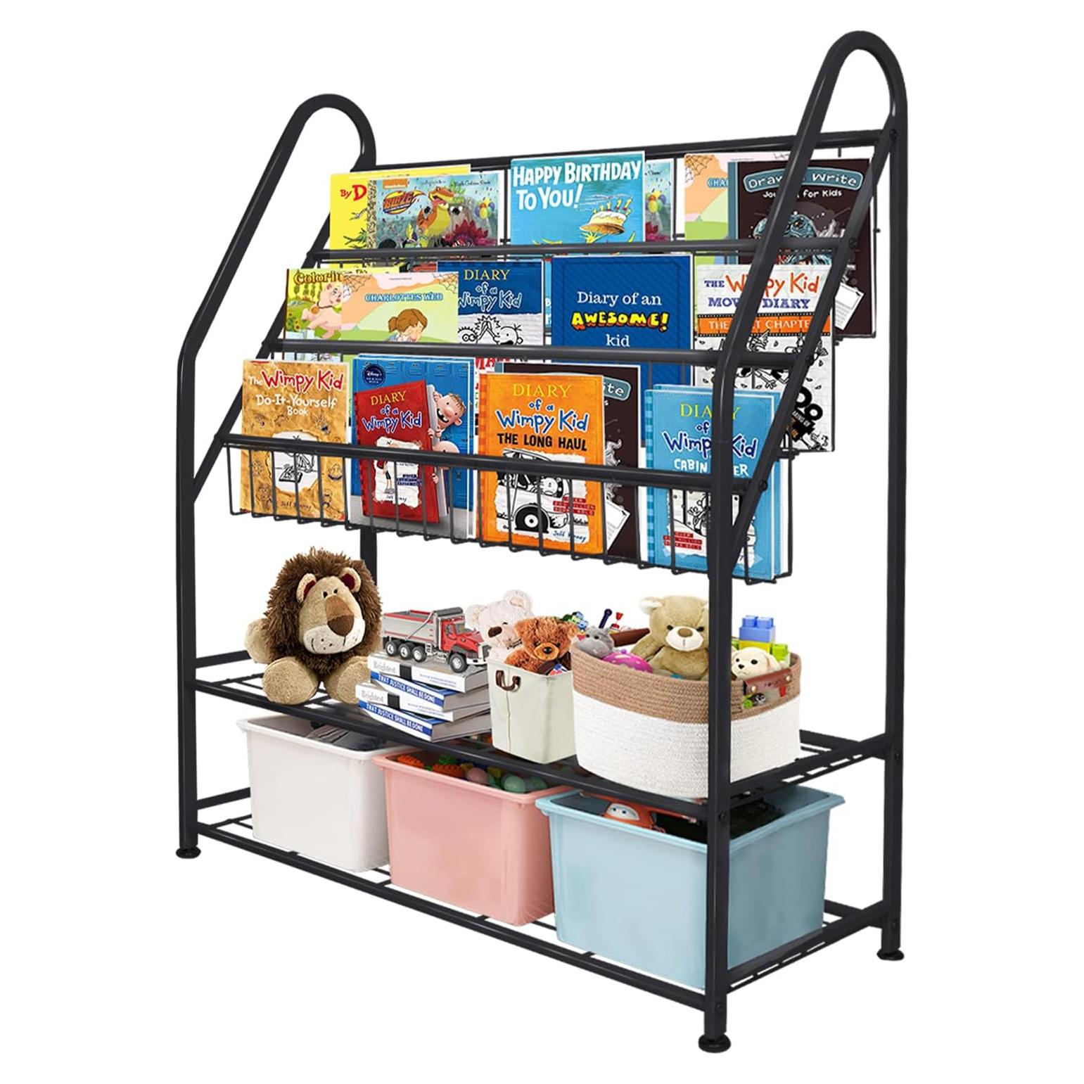 Estantería Infantil Aboxoo Negra Grande 81.8 cm Organizador