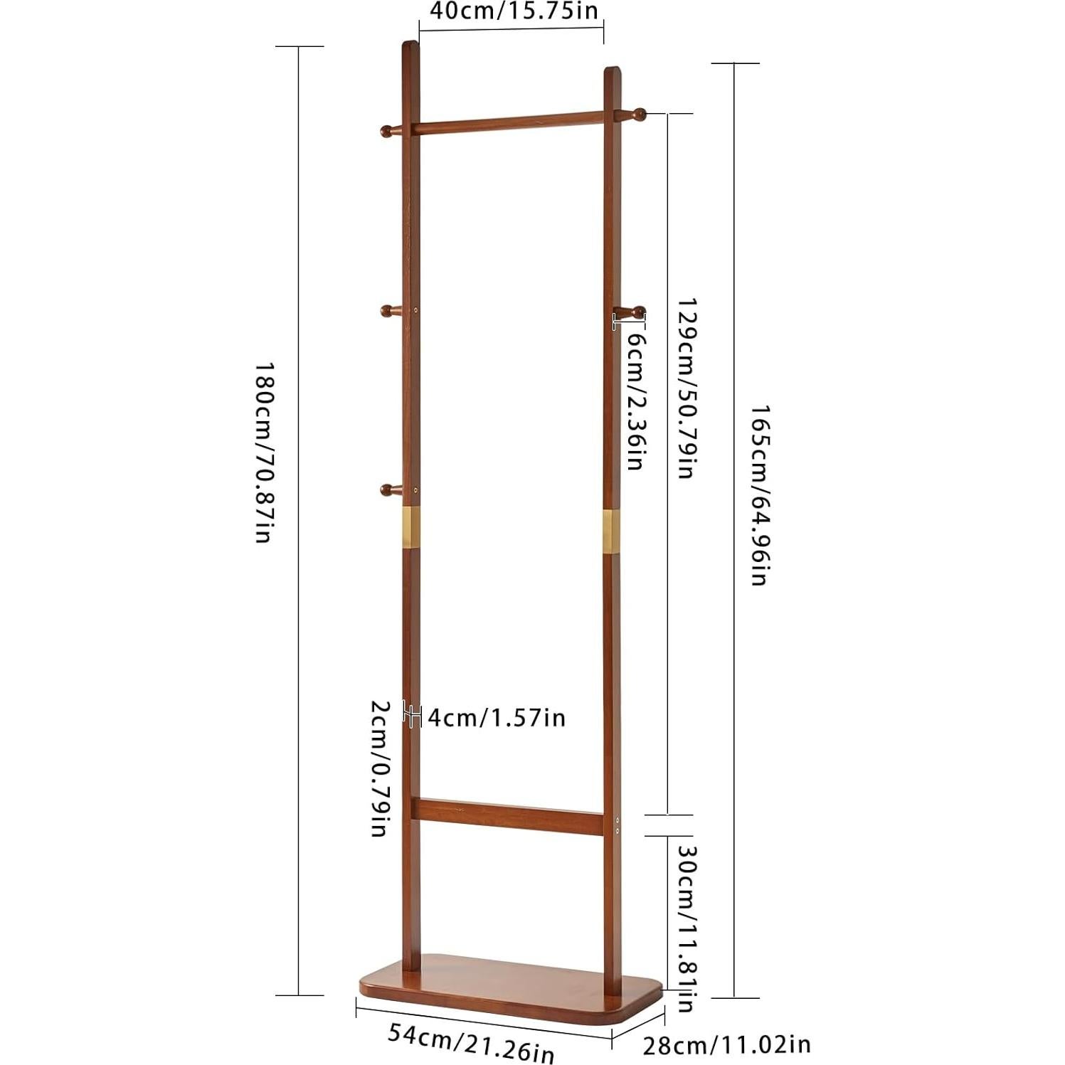 Perchero de Árbol Aibiju USYD-203 de Madera Marrón 180 cm